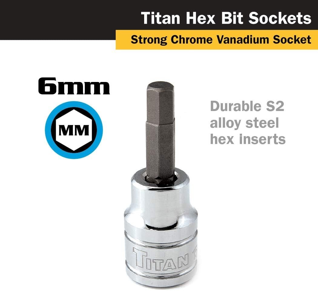 Durable 3/8-Inch Drive Hex Socket – 6mm S2 Steel with Corrosion-Resistant Finish