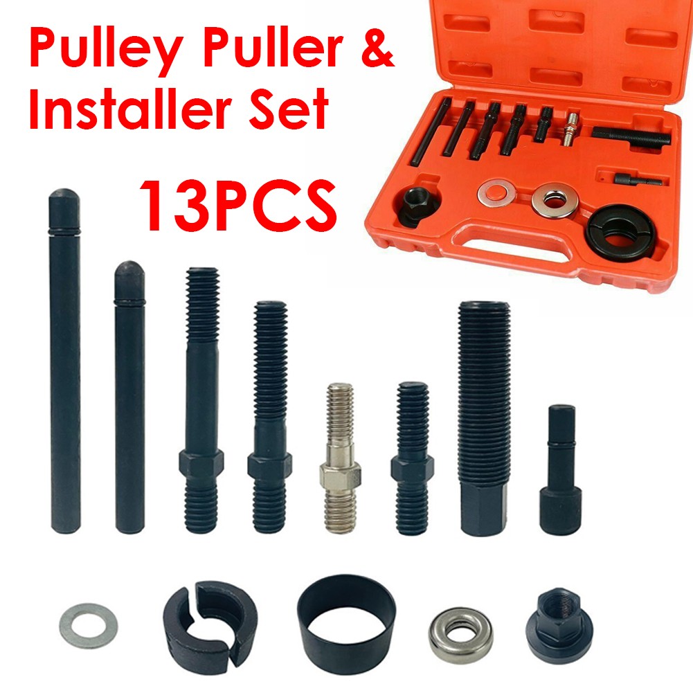 13 PCS Pulley Puller and Installer Power Steering Pump Remover Alternator Kit