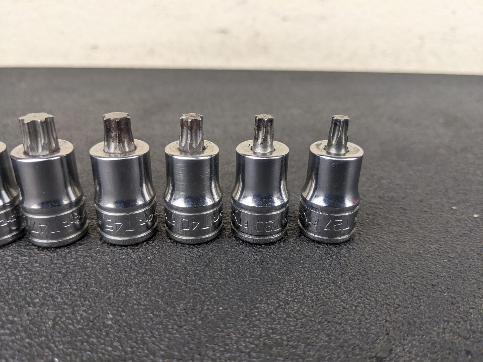 #bp502 Snap On 7pc 3/8″ Drive Stubby Torx Socket Driver Set T27-T55 207EFTXYSE