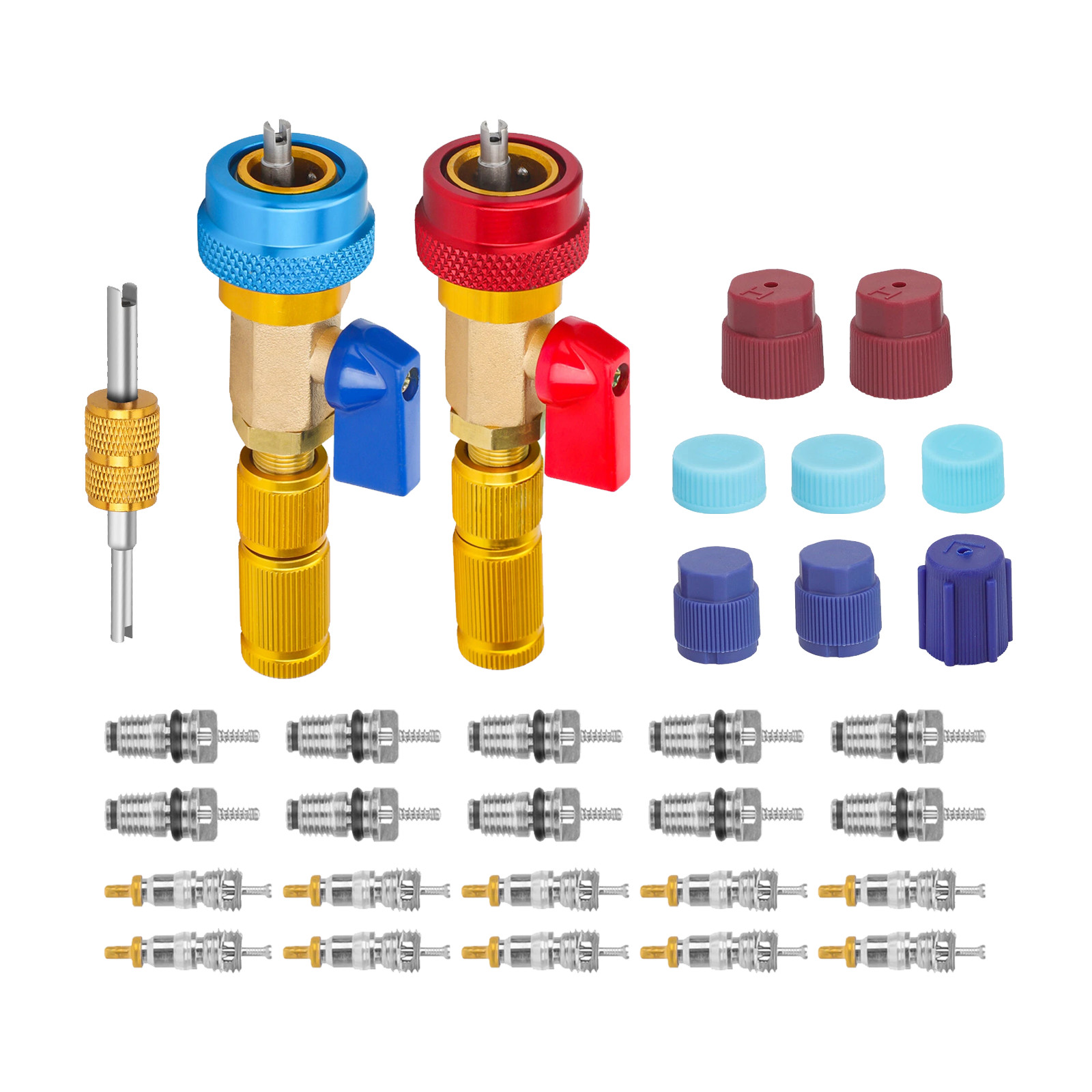 R134A A/C Valve Core Tool High Low Pressure Air Conditioning Repair Kit