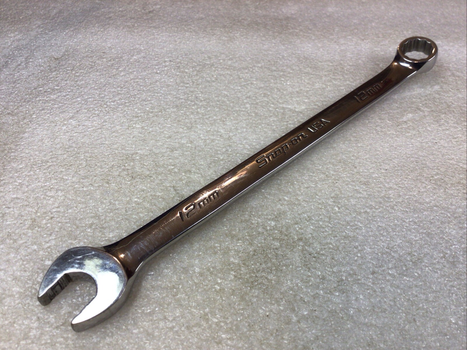 Snap On#SOEXM12 – 12mm, 12 Pt. Flank Dr. Plus, Standard Combo Wrench-USA-NICE-