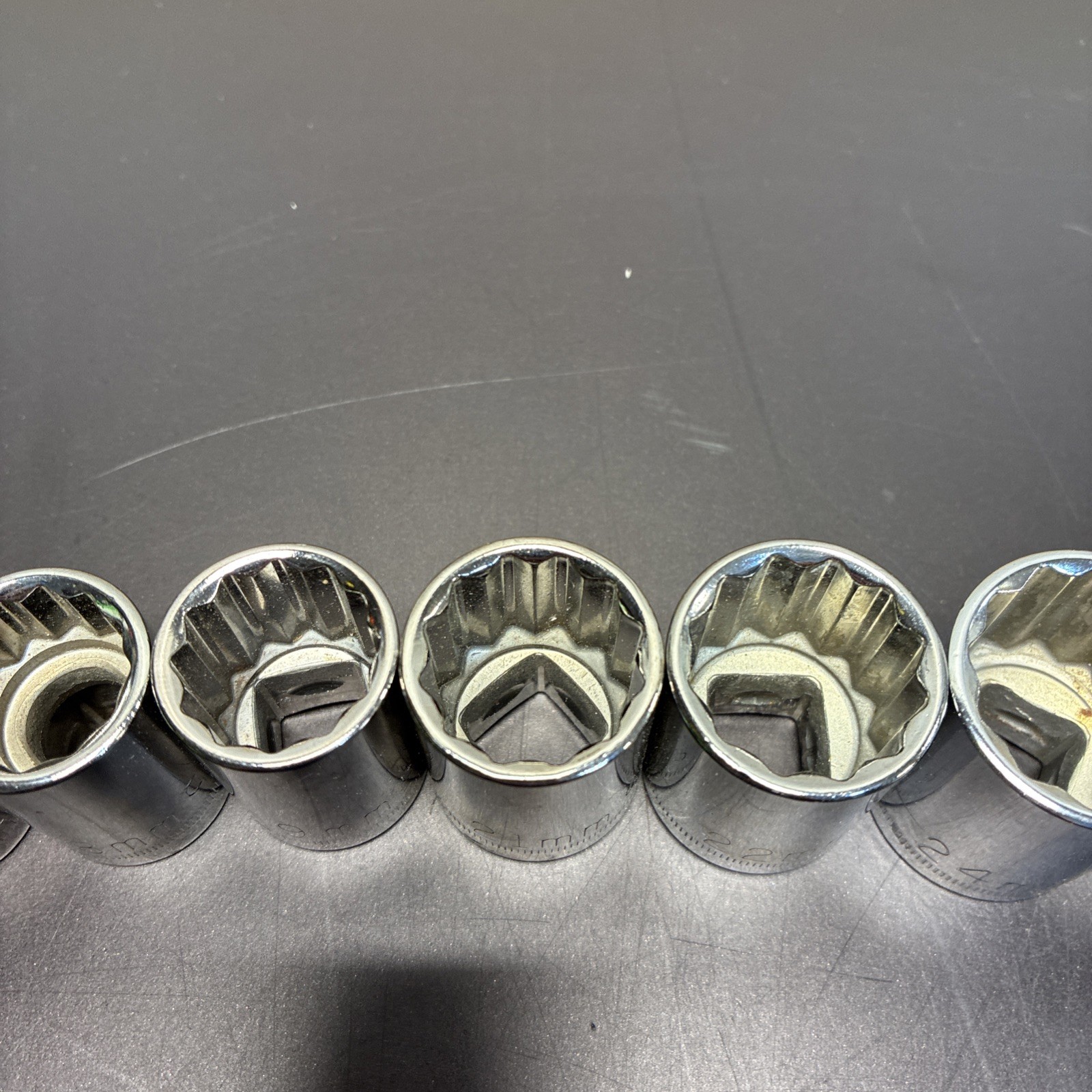 Craftsman USA G Series 1/2 Drive 12 Point Metric Socket Lot 15-32mm 10pc NOS