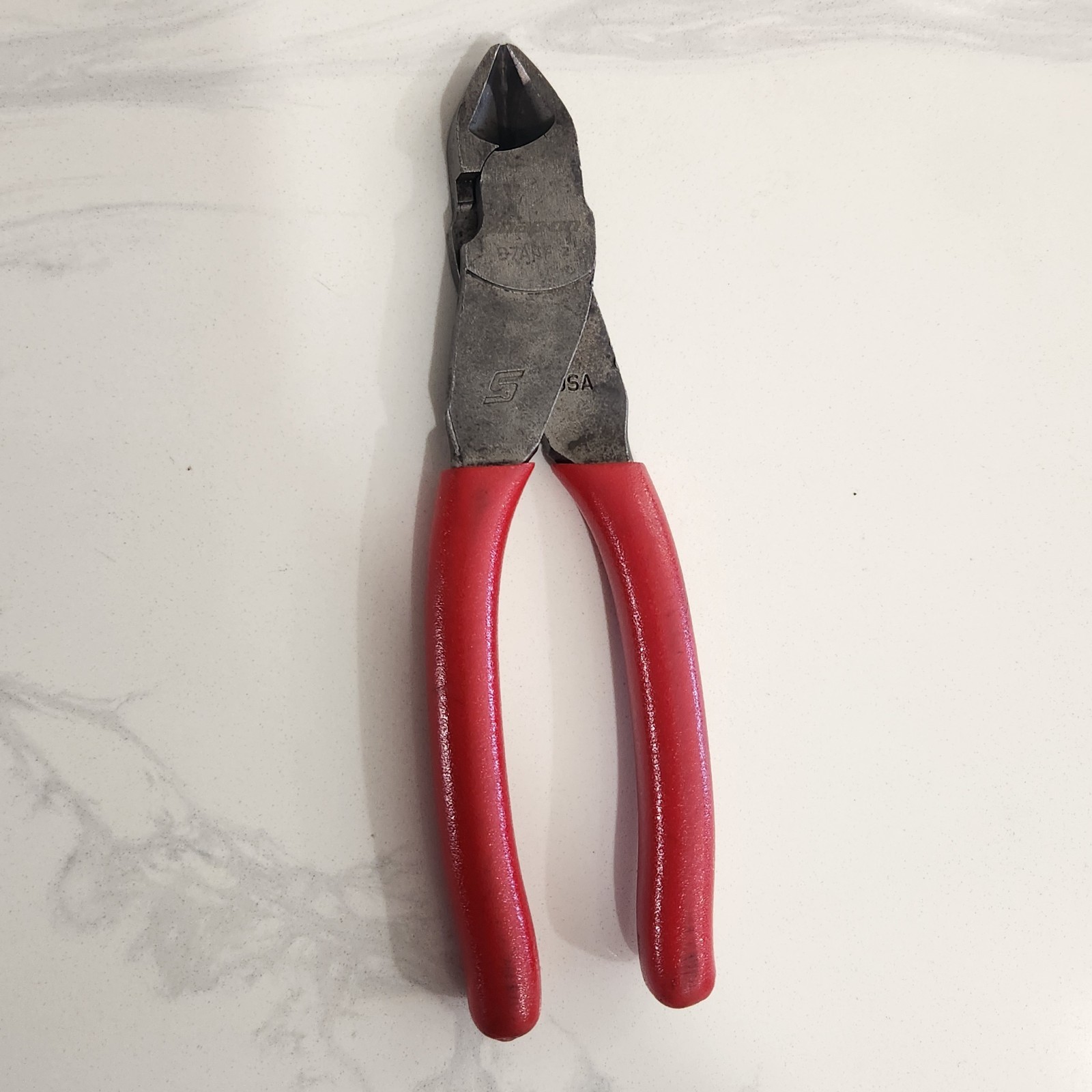 Snap On 7″ Vector Edge Soft Grip Red Handled Diagonal Cutting Pliers 87ACF