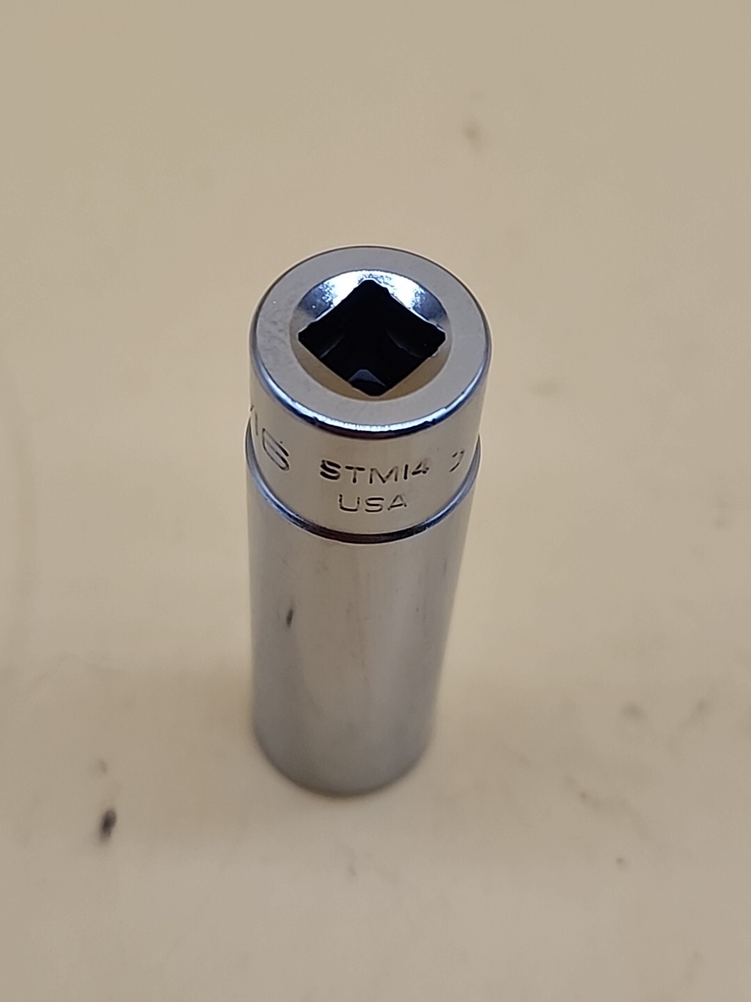 Snap-On Tools STM14 1/4″ Drive 7/16″ SAE 6 Point Deep Chrome Socket USA