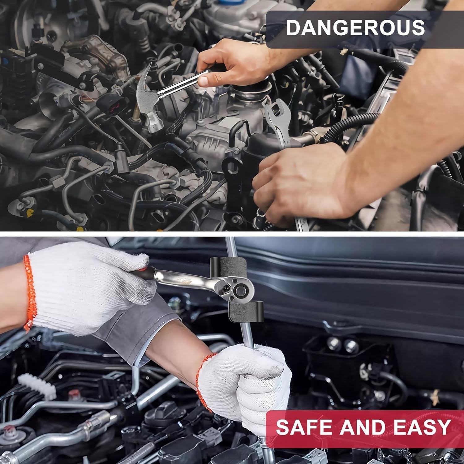 Universal Wrench Extender Breaker Bar and Offset Extension Wrench Adapters, W…