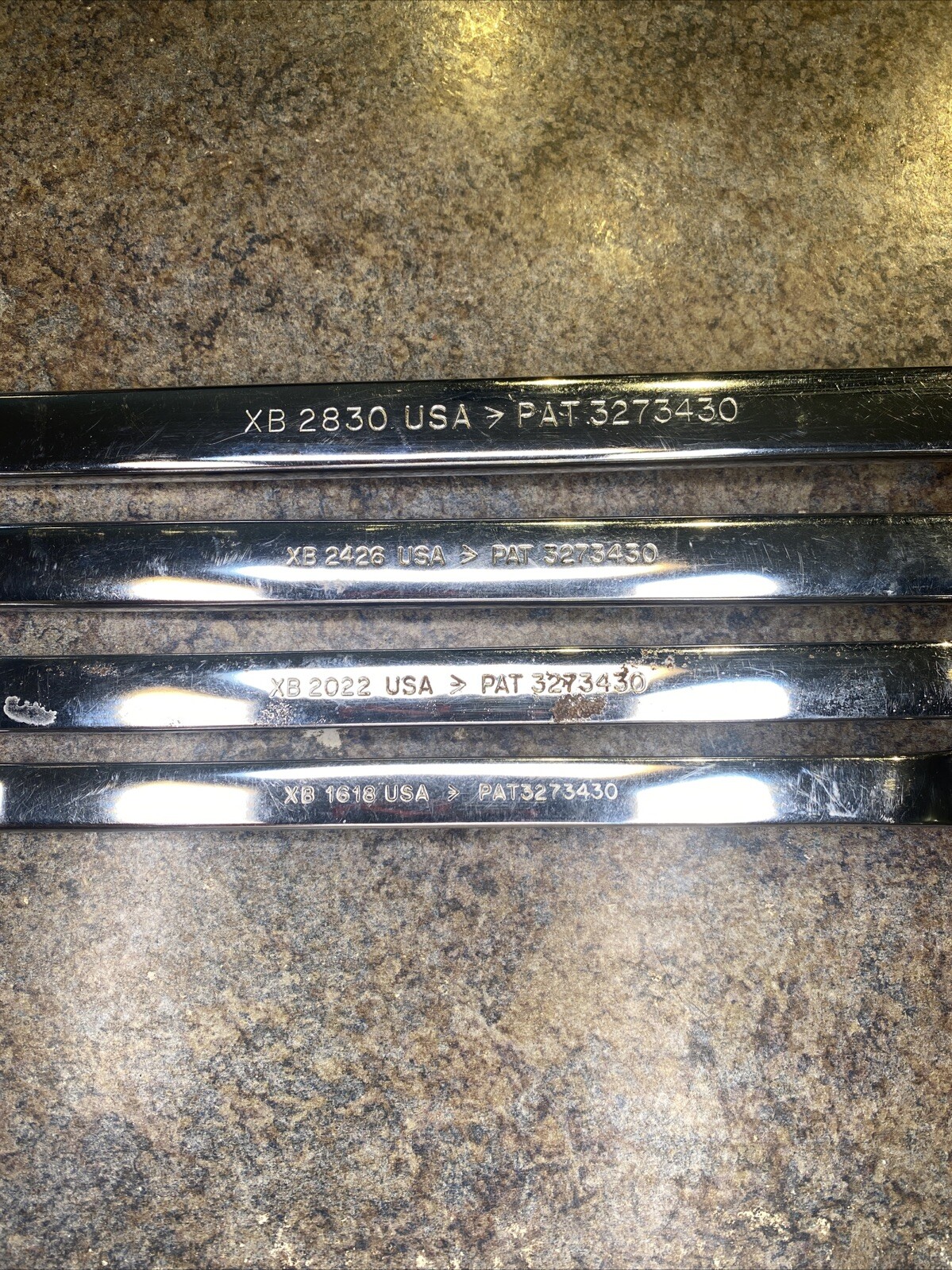 SNAP-ON Box End Wrench Set Of Four 7/8 15/16 3/4 3/16 5/8 11/16 1/2 9/16
