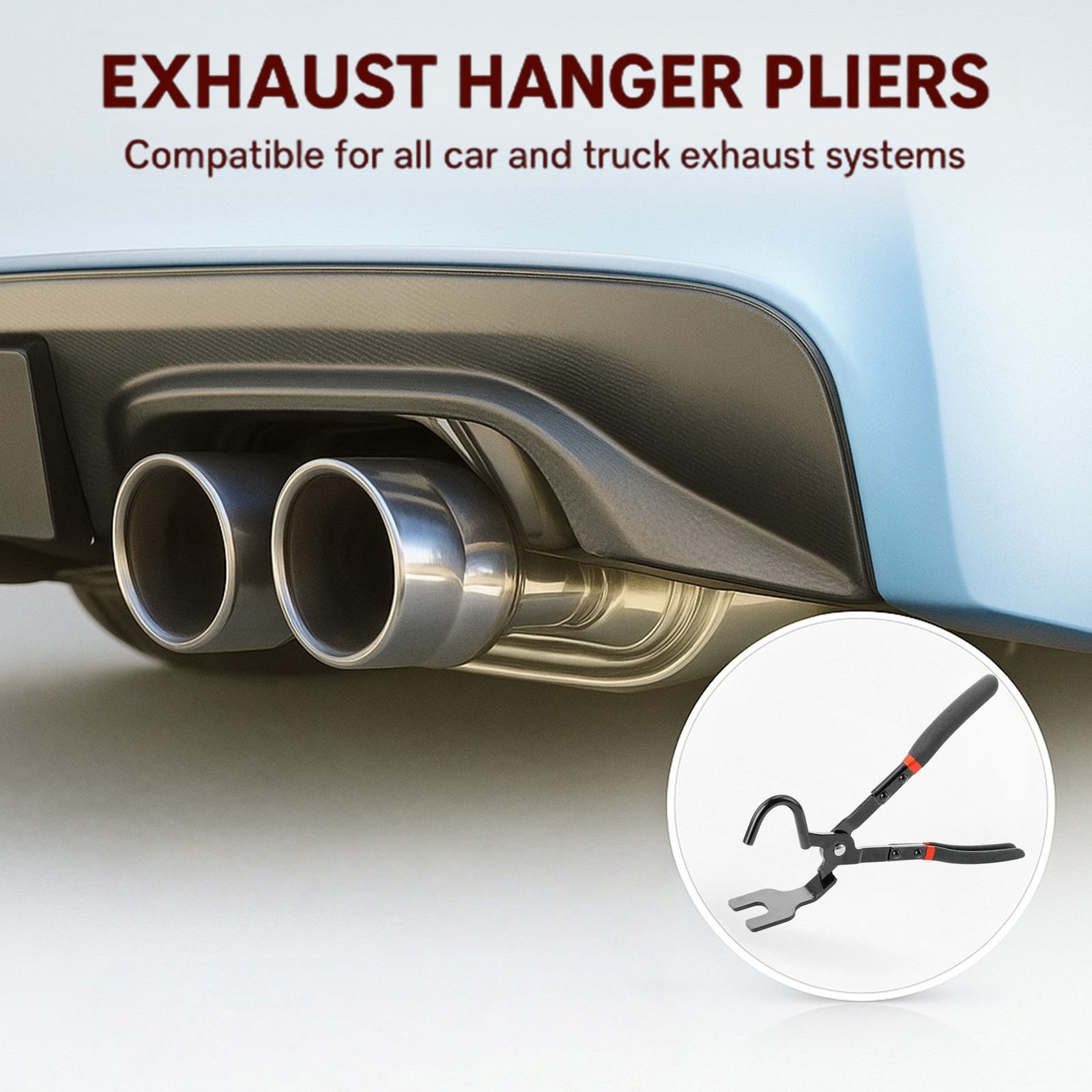 Exhaust Hanger Pliers, Rubber Exhaust Hanger Removal Tool, Universal Cars