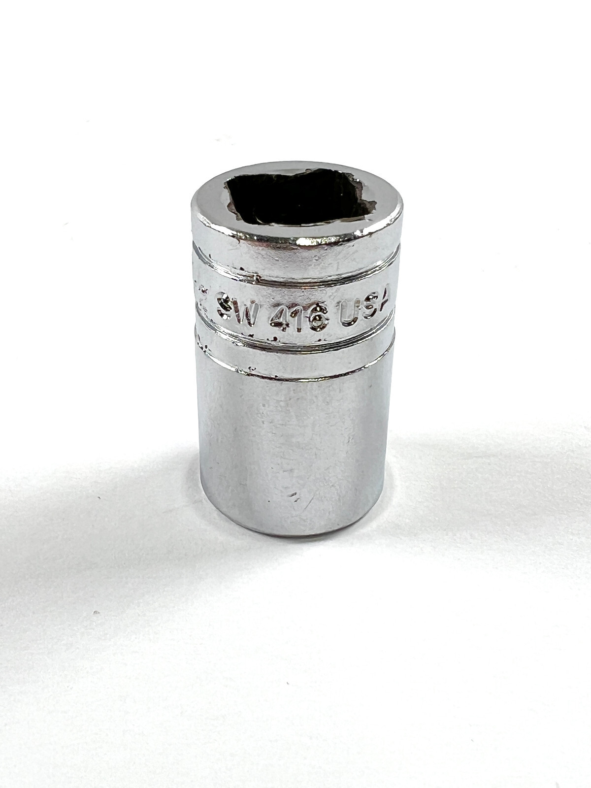 Snap On – 1/2″ Drive 1/2″ SAE, 8pt Double Square Shallow Socket (Damaged, SW416)