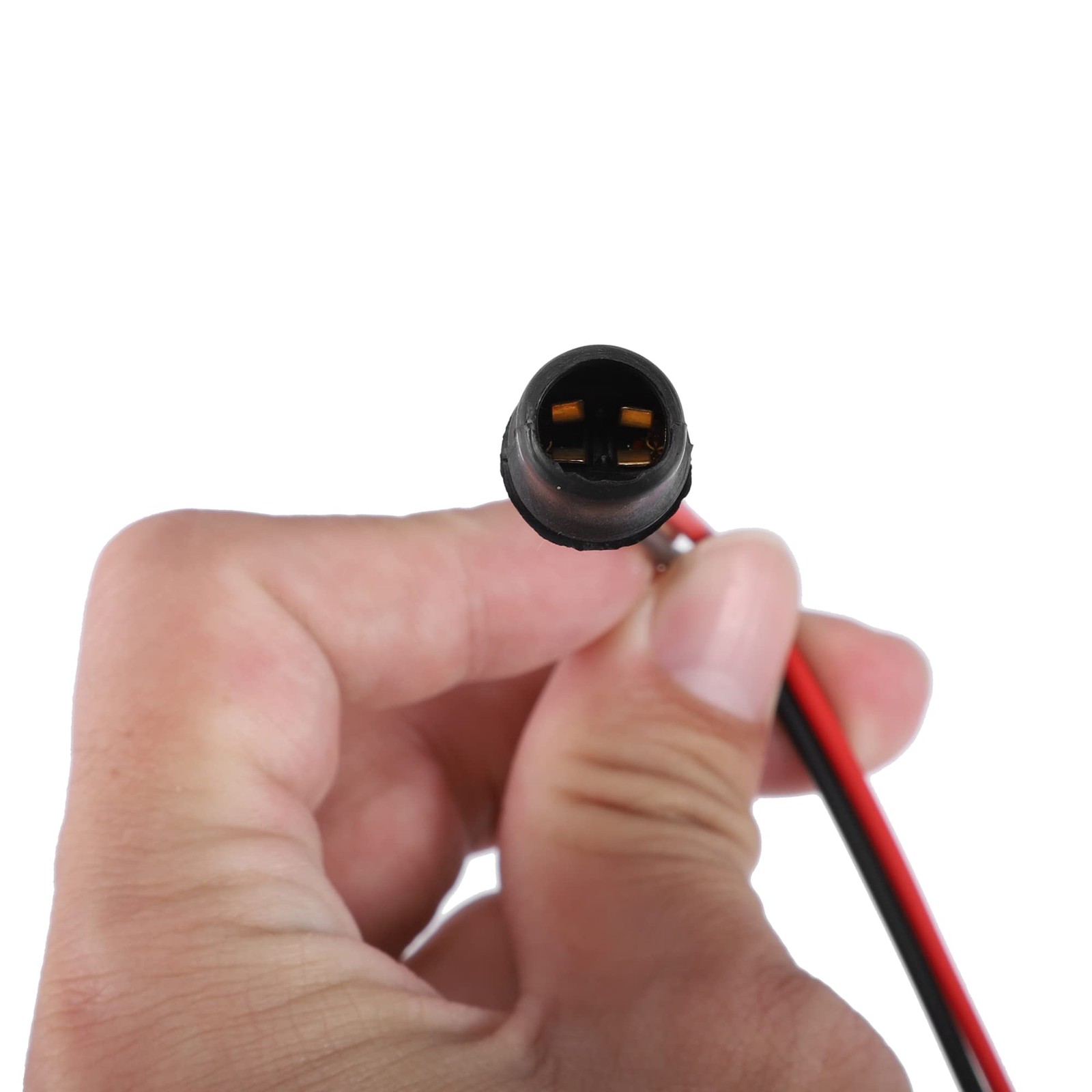 X AUTOHAUX 10pcs Car T10 194 Round Pre Wired Harness Female 5.51″, Black