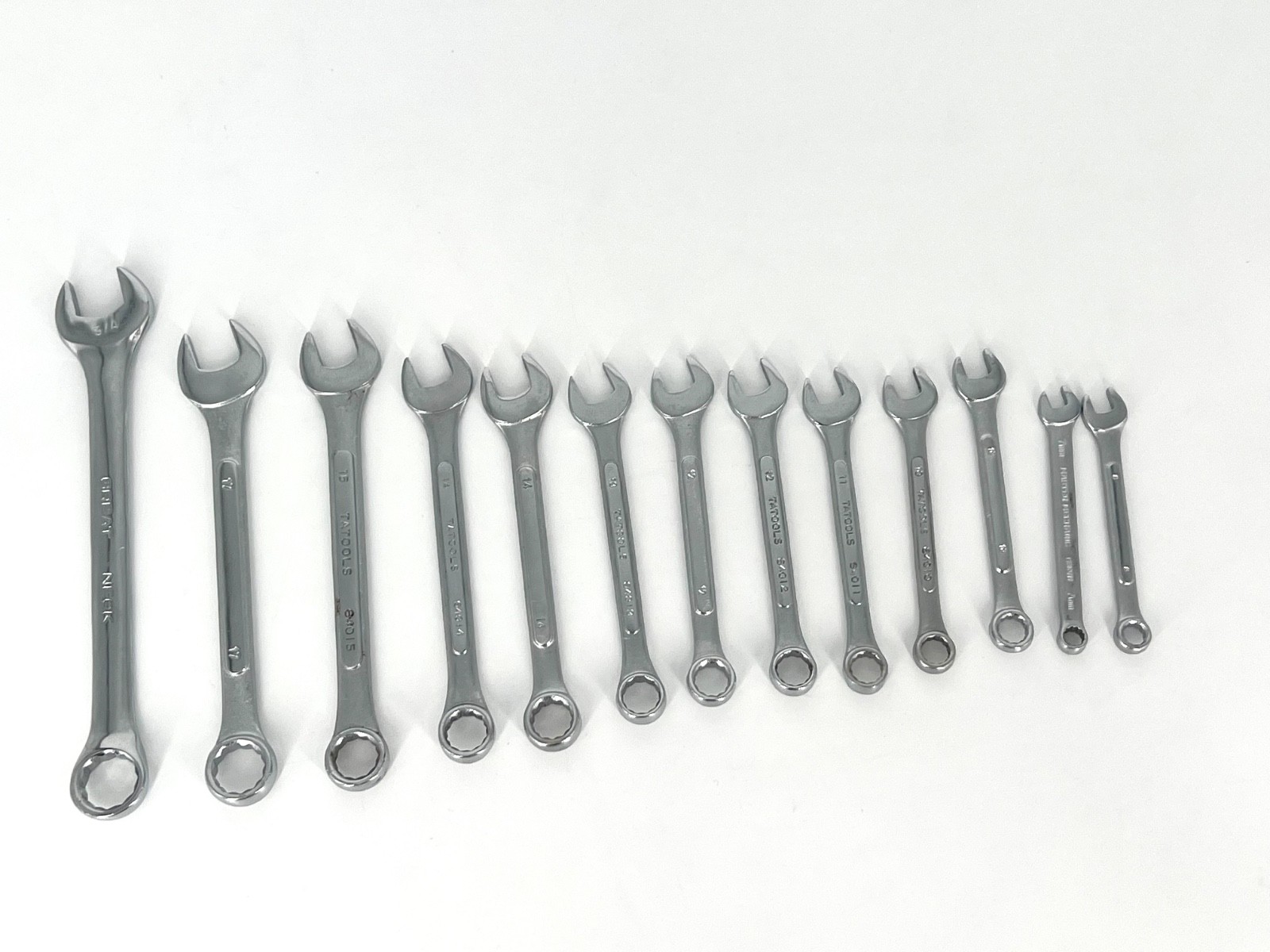 Lot of 13 vintage Mechanic Wrench set 7mm – 17mm TATOOLS Thorsen Great Neck