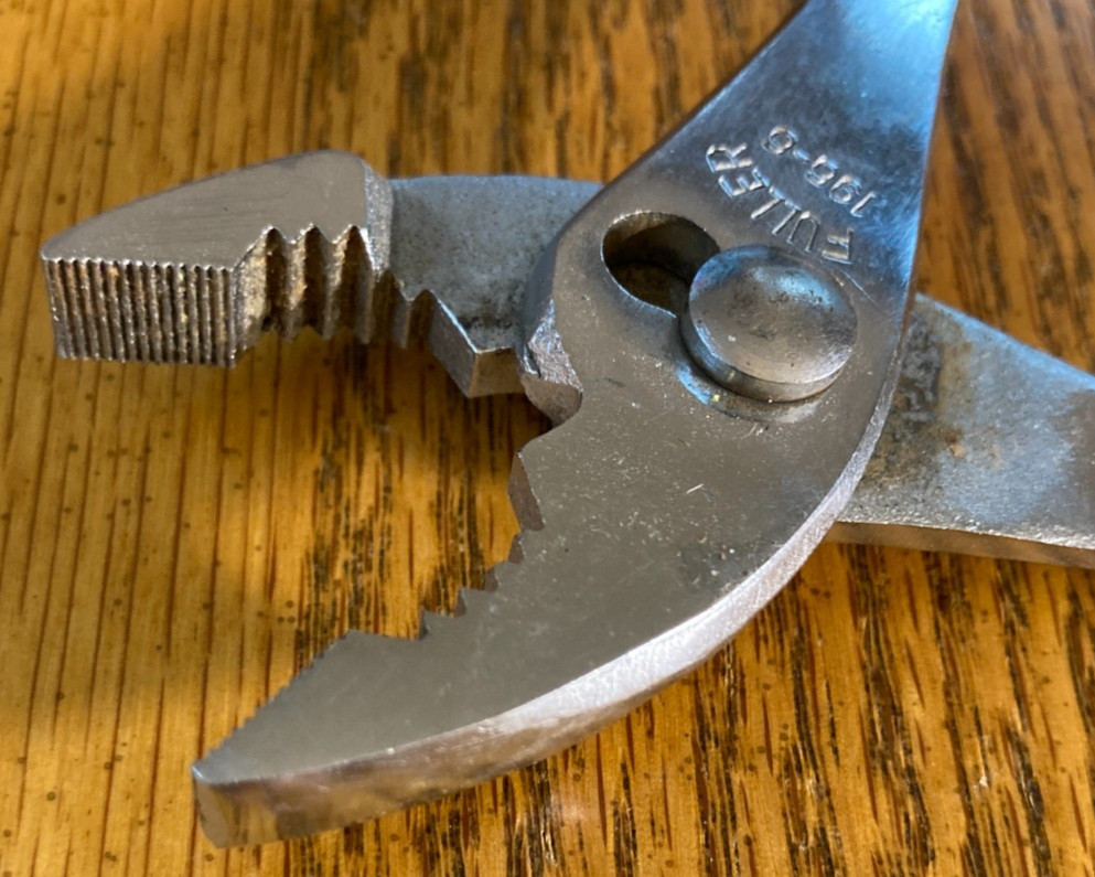 FULLER Slip Joint Pliers #196-6 Knurled Grips Great Shape Vintage FREE SHIP