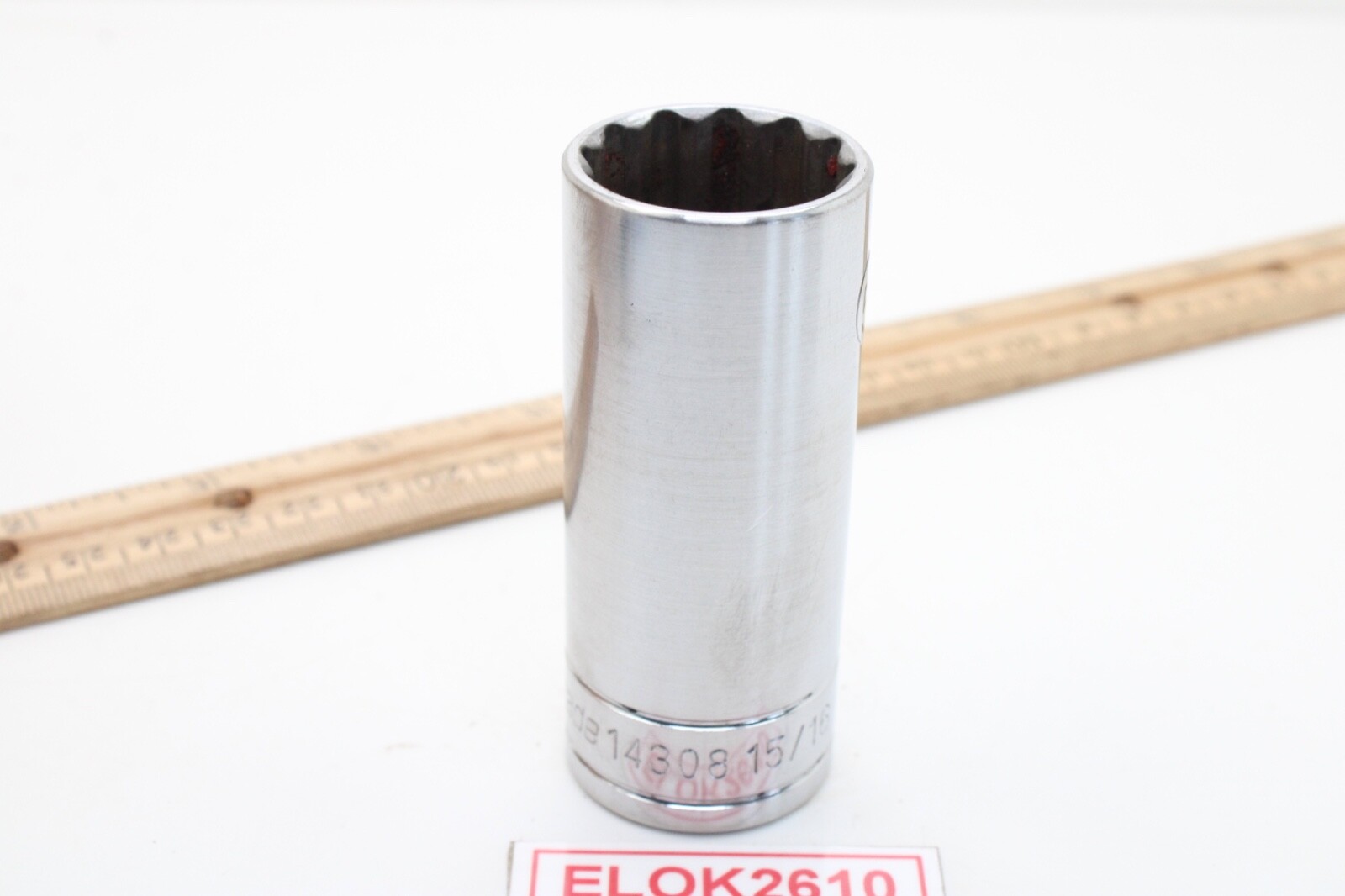 Pro-Grade 14308 15/16″ 1/2″ Drive 12 Point SAE Chrome Deep Well Socket