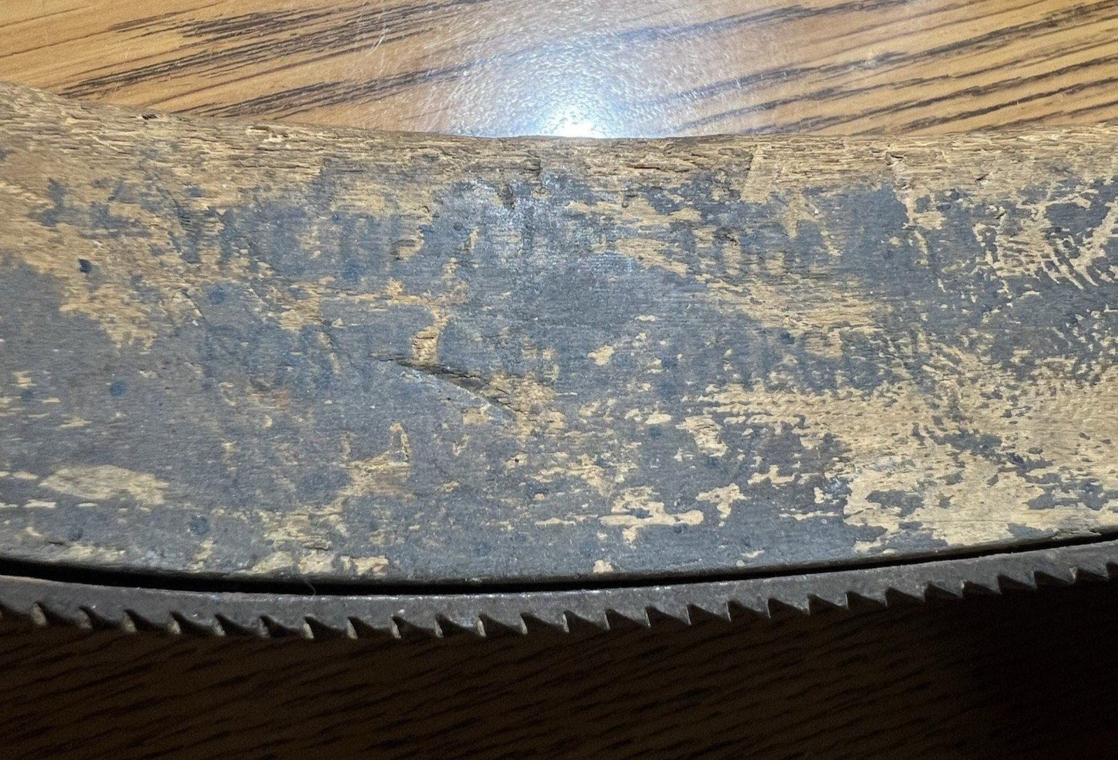 Vintage General Tool Co Curved Wood Handle File Holder with Rasp Auto Body USA