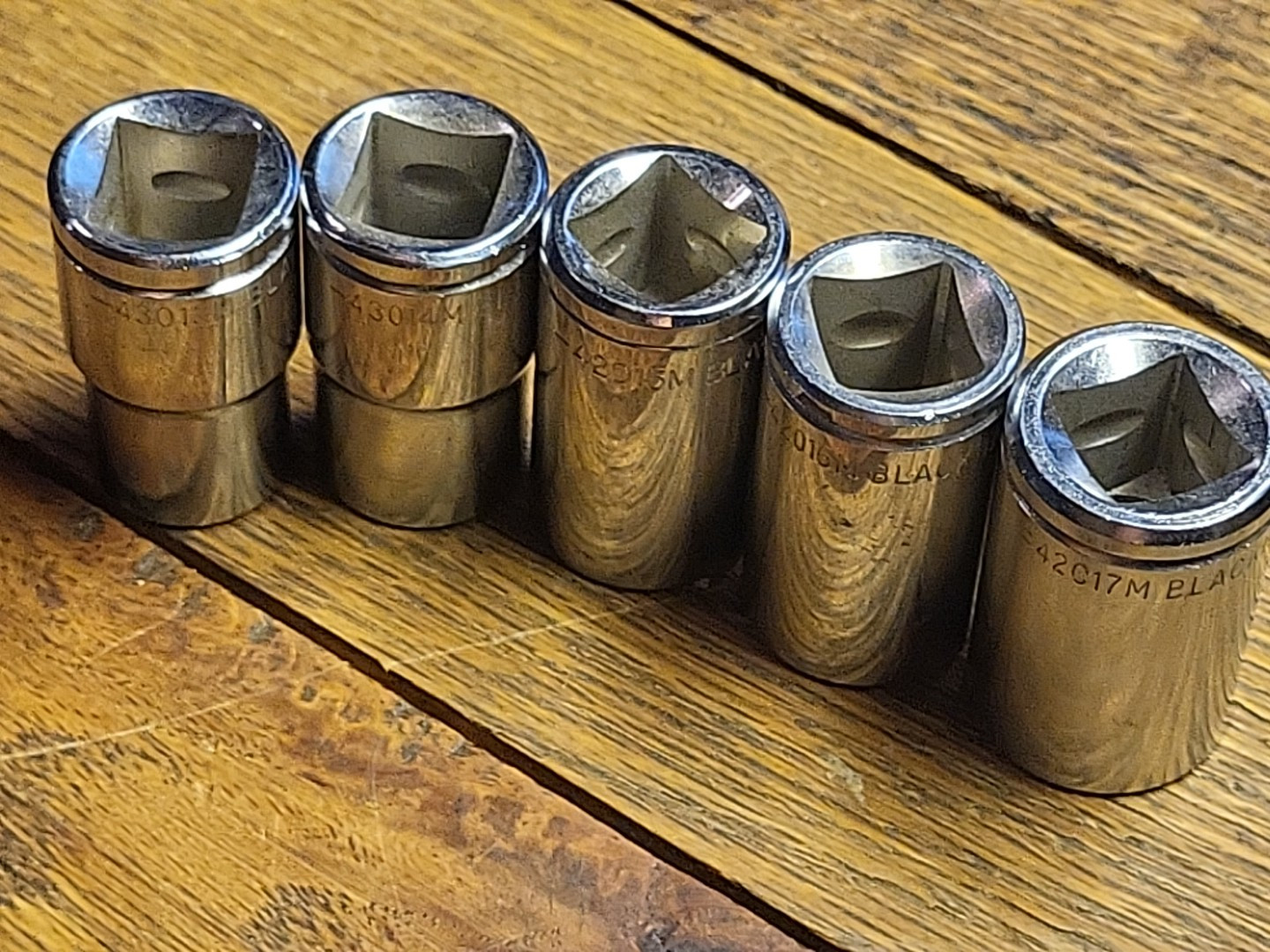 Blackhawk USA Tool 1/2 inch Drive SOCKETS 13mm,14mm,15mm,16mm,17mm