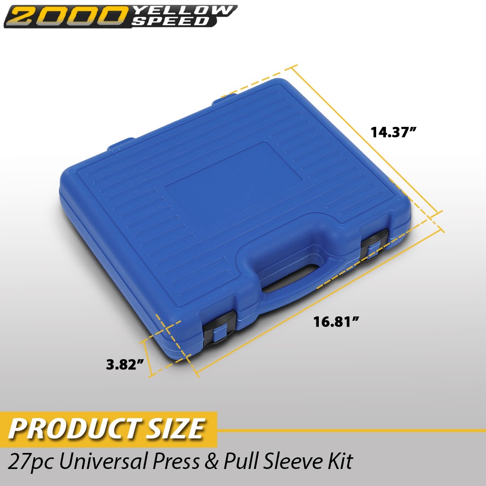 27 PCS Universal Press & Pull Sleeve Kit Bush Bearing Removal Insertion Tool Kit