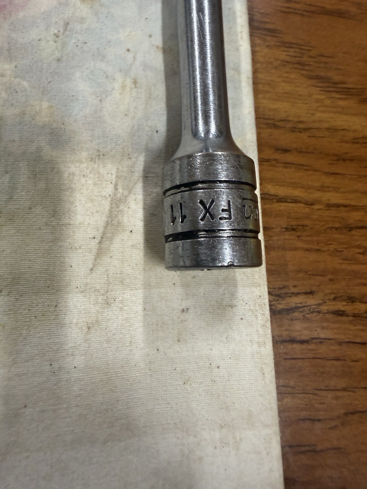 Snap On Sockets And 3/8” 11” Extension. 7—1/2” Drive Deep, 3—1/2” Drive Impact