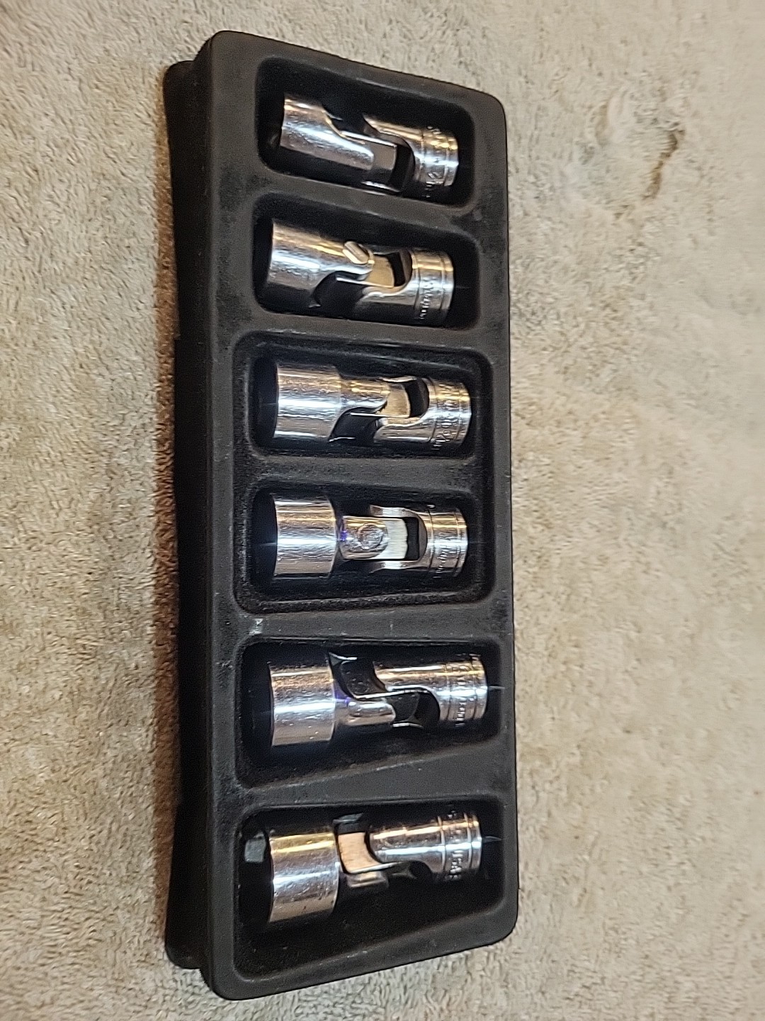 Snap On 3/8” Dr. 6 Pc. 7/16″- 3/4″ Shallow 6 Pt. Universal Socket Set 206AFS