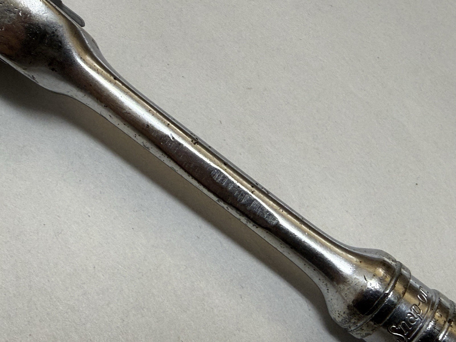 1963 Snap-On USA 3/8″ Drive Ratchet Flat Neck Standard Length F-71-D