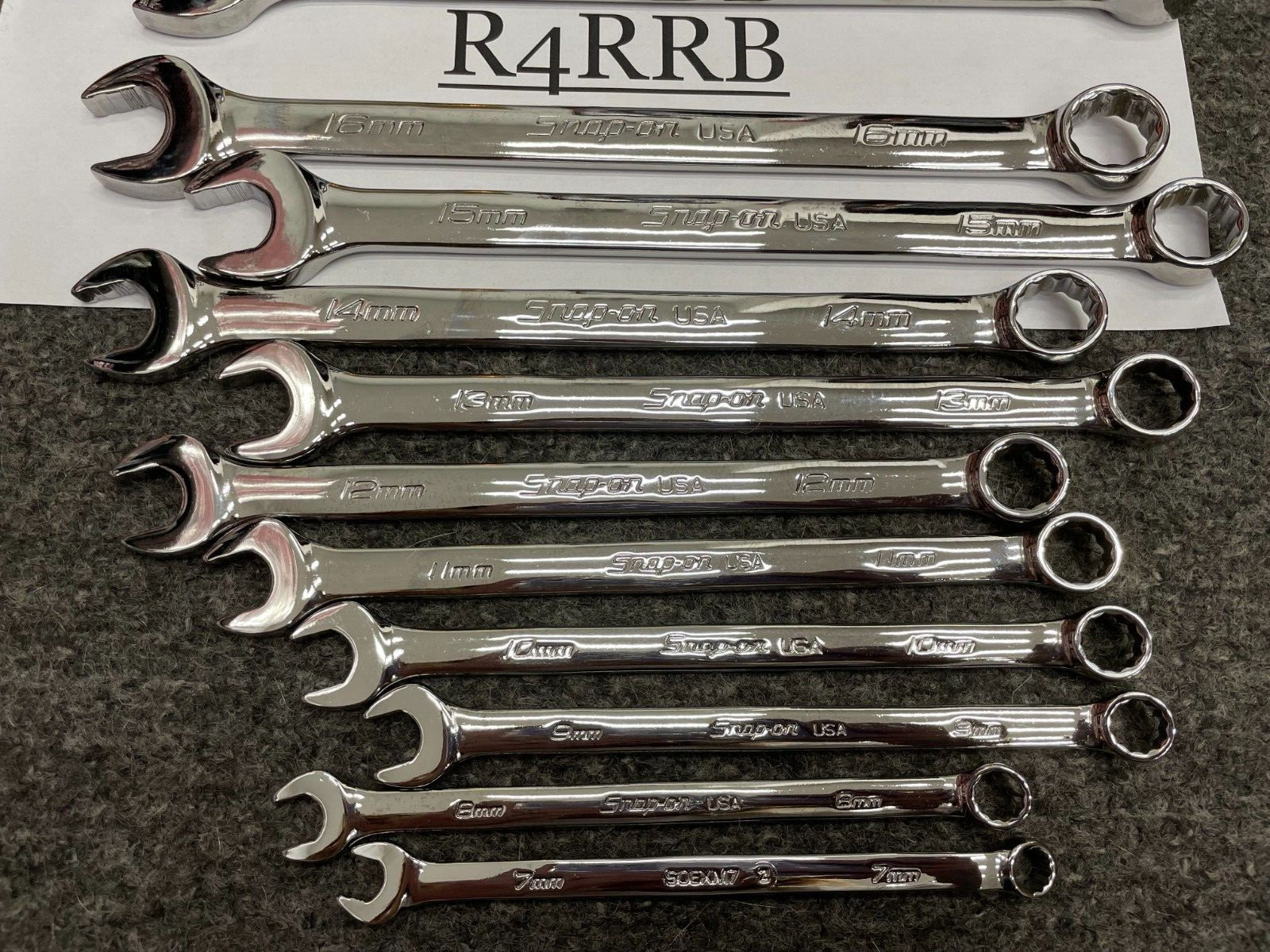 Snap-on Tools USA NEW 19pc METRIC Flank Drive Plus Combo MASTER Wrench Set