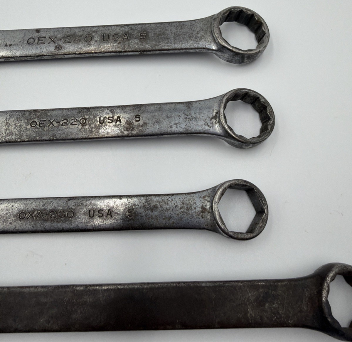 Vintage Snap-on Tool 6pc OEX Combination Wrench Lot 11/16″ 3/4″ 5/8” 3/8″ 5/16″