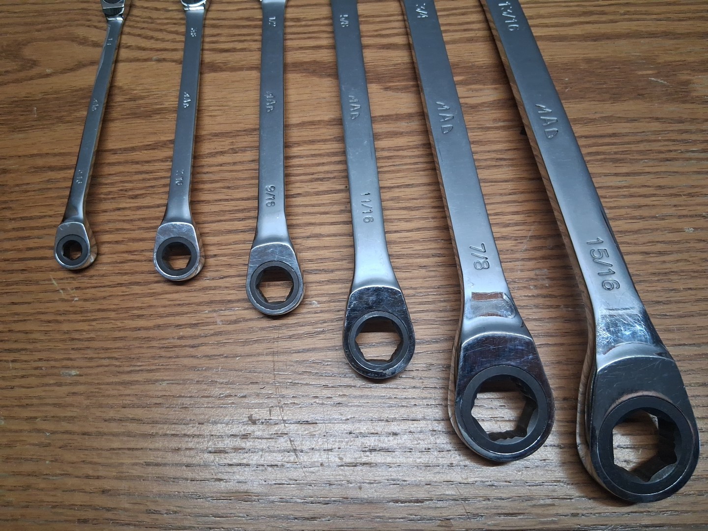 Set Of 6 Mac Reversible Offset Racheting Wrenches 1/4″-15/16″