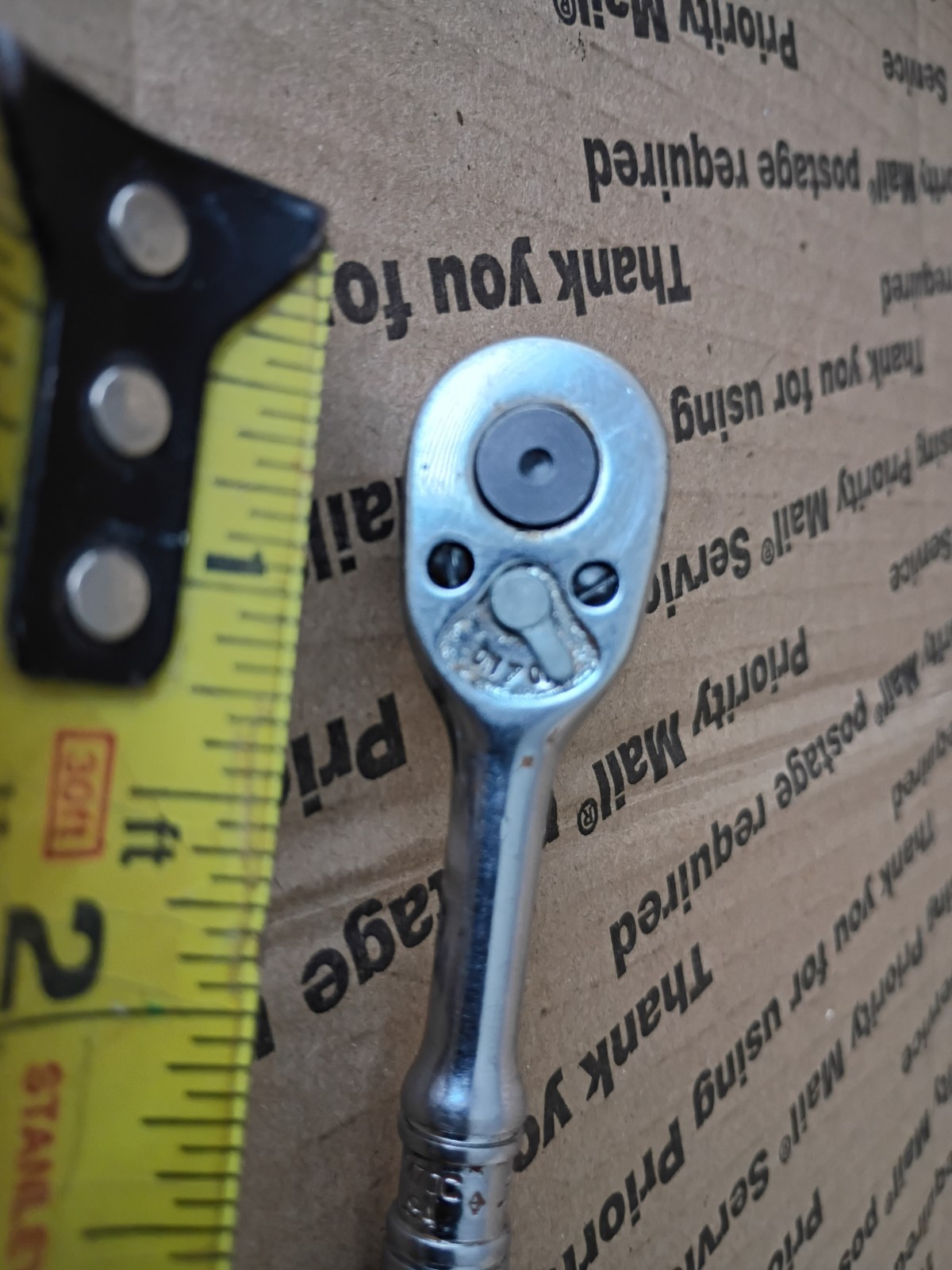 Snap On 1/4″ Drive 4-3/8″ Long Chrome Ratchet USA TM70C