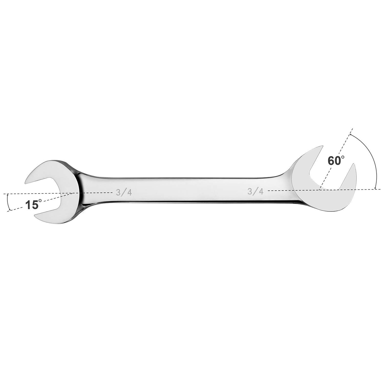 14-Piece Angle Head Wrench Set, Chrome Vanadium Steel, Standard Sizes with Rack