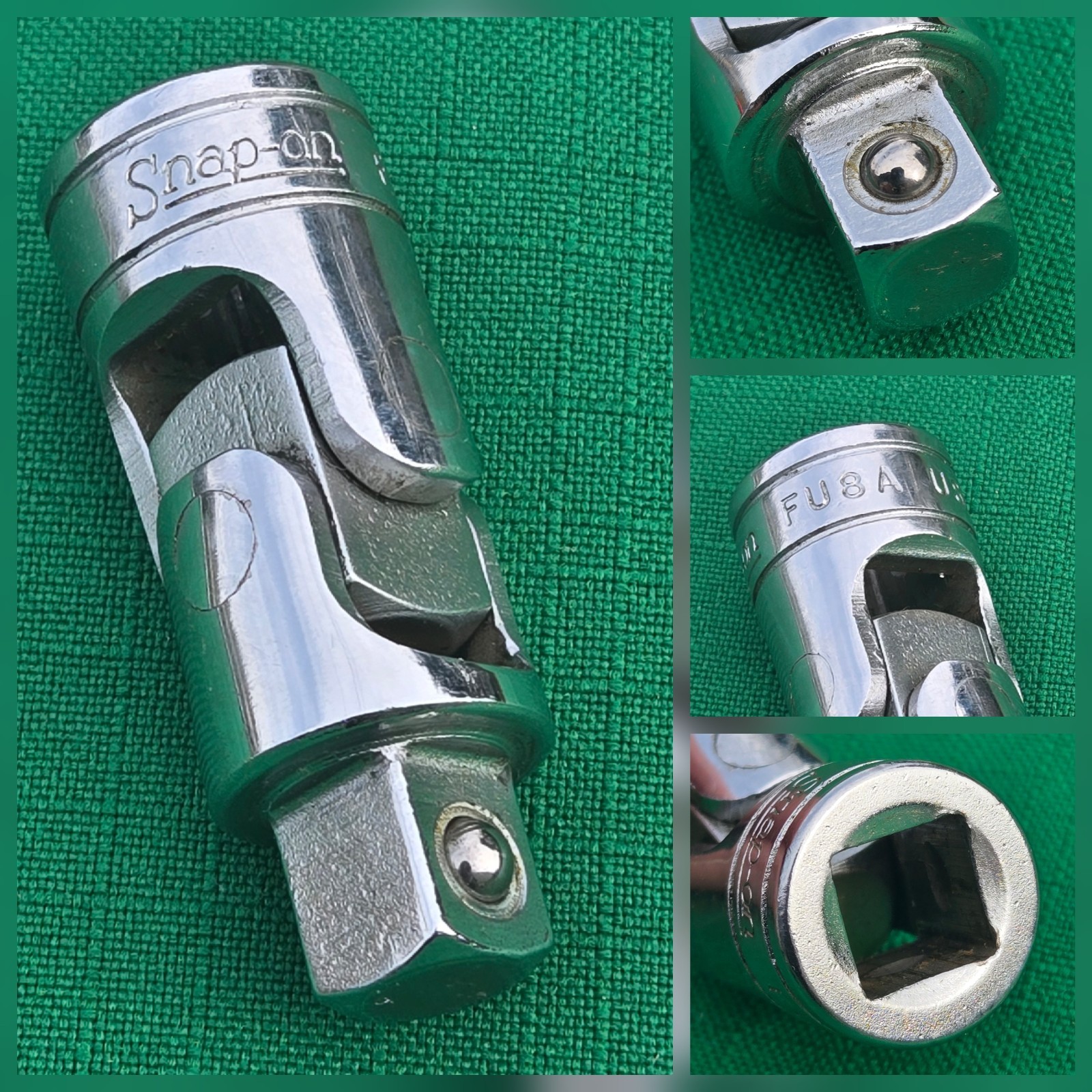Snap-on Tools USA FU8A 3/8″ Drive Universal Joint Adapter Underline Logo VGC