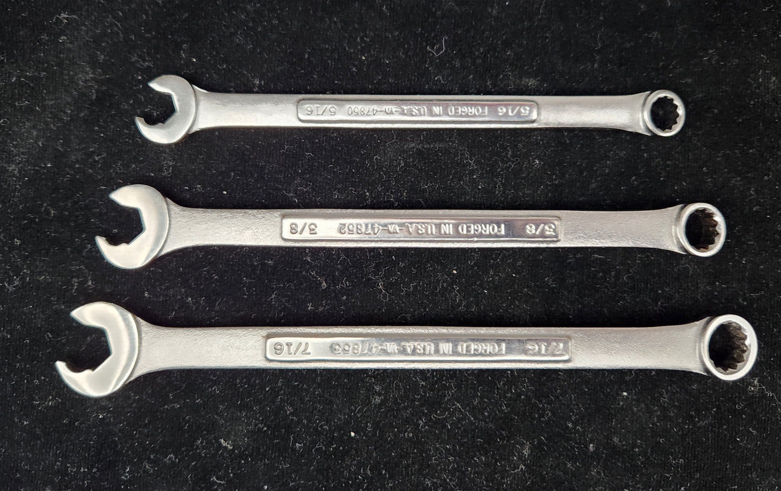 Craftsman -VA- 3pc Speed/Combination Wrench Set 5/16″ TO 7/16″ USA — Lot 2790