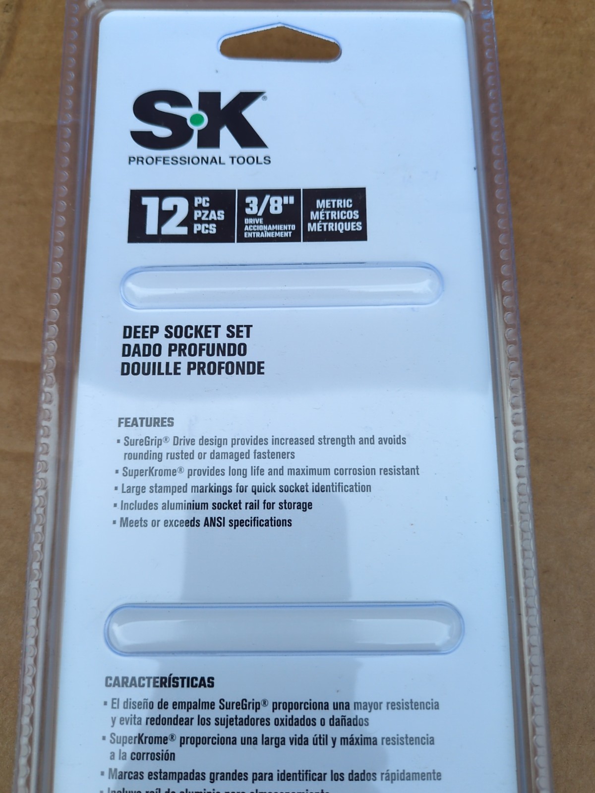 SK 3/8″ Drive 12pc Deep Metric Socket Set New Lifetime Warranty SK Professional