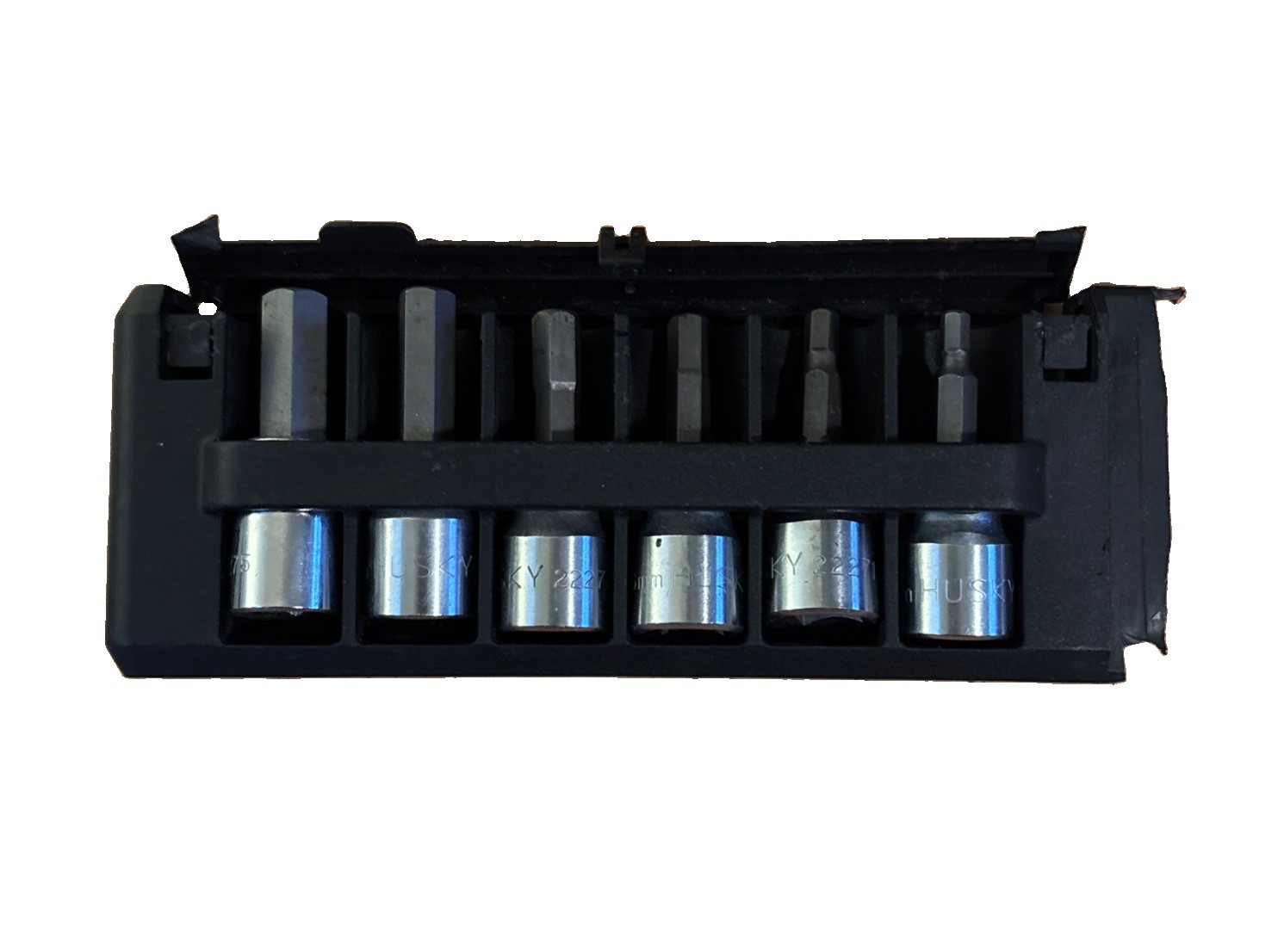 Husky Brand 3/8 Dr. Metric Hex Socket Set Size 10 8 7 6 5 4mm. Made In USA