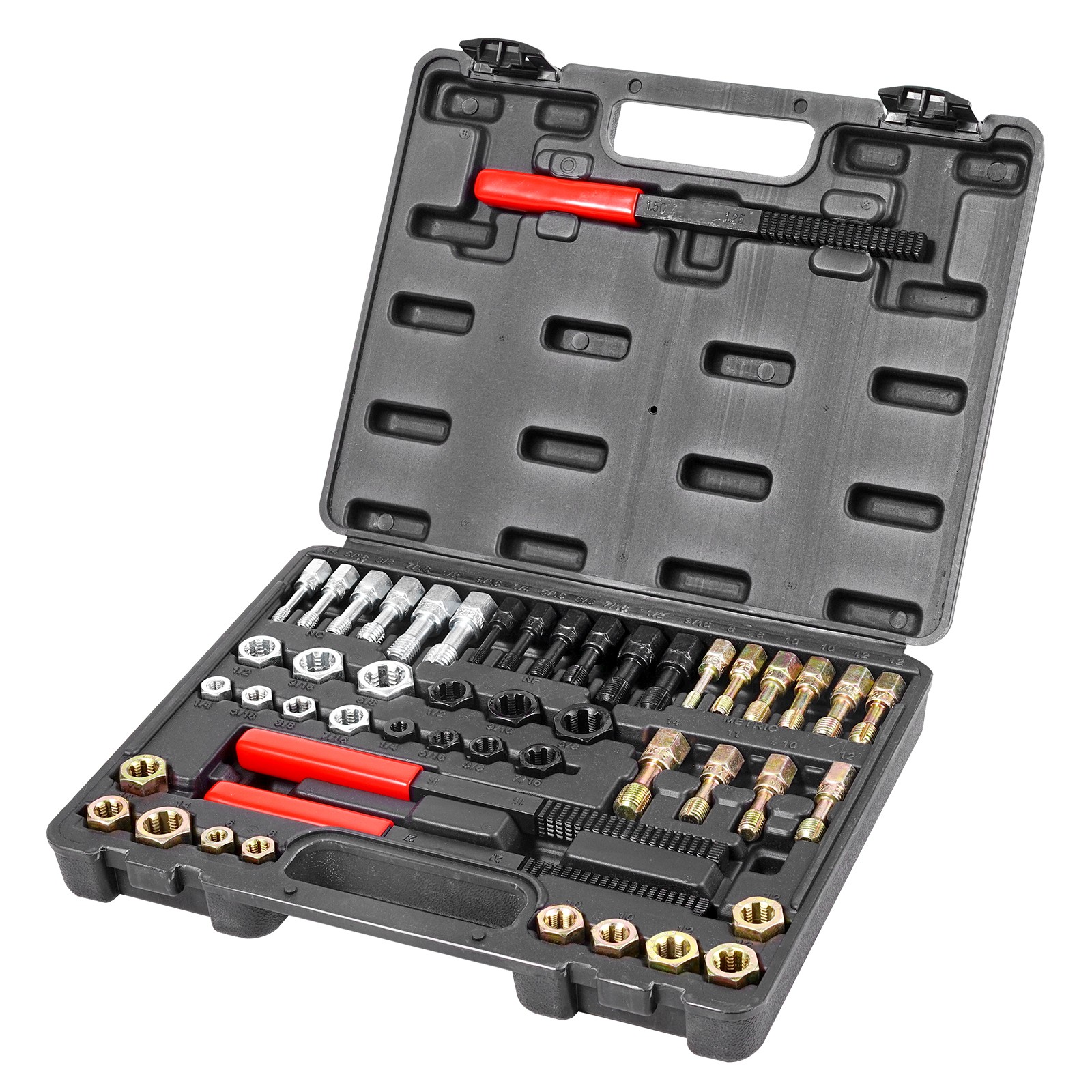 Uimoso 49PCS Thread Chaser Set for UNC, UNF, and Metric Thread Repair Tools