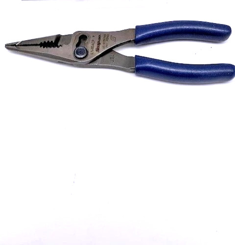 New Snap-on™ POWER BLUE 7″ Soft Grip Long Nose Slip Joint Pliers LN46ACF
