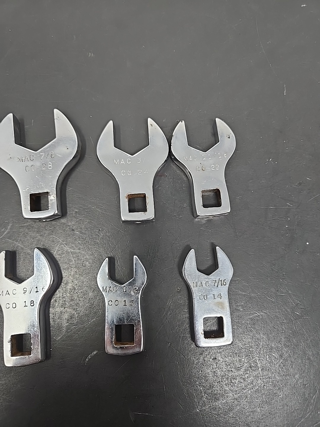 MAC TOOLS 8 Piece Crowfoot Wrench Set 1″ To 7/16, Co32 – Co14!