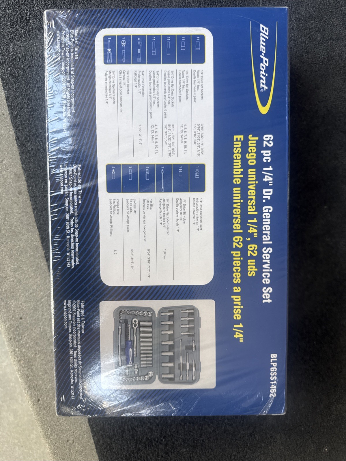 For Blue Point Snap On BLPGSS1462 1/4 Drive General Service Set. NEW!!