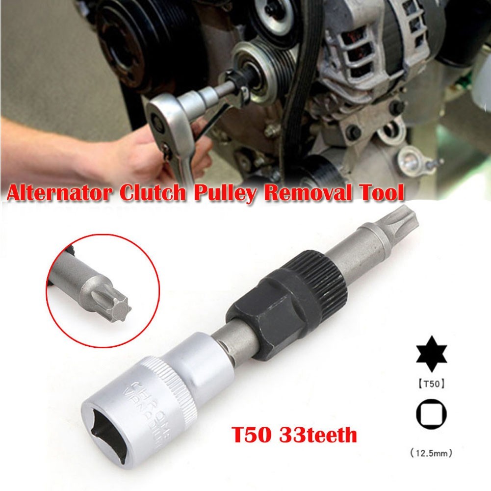 Clutch Pulley Removal Tool 1pcs Accessory Alternator Black+Silver M10/T50
