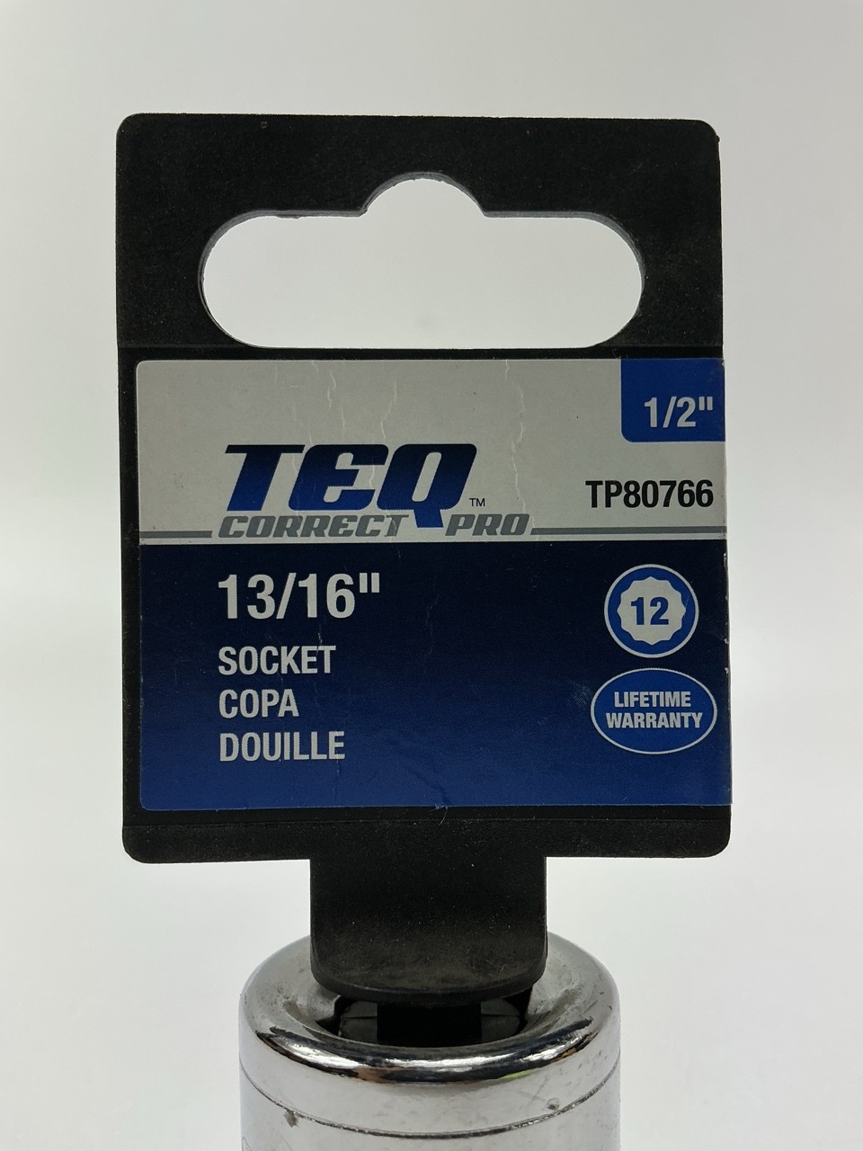 TEQ TP80766 1/2″ Drive, 12-Point Socket 13/16″ SAE