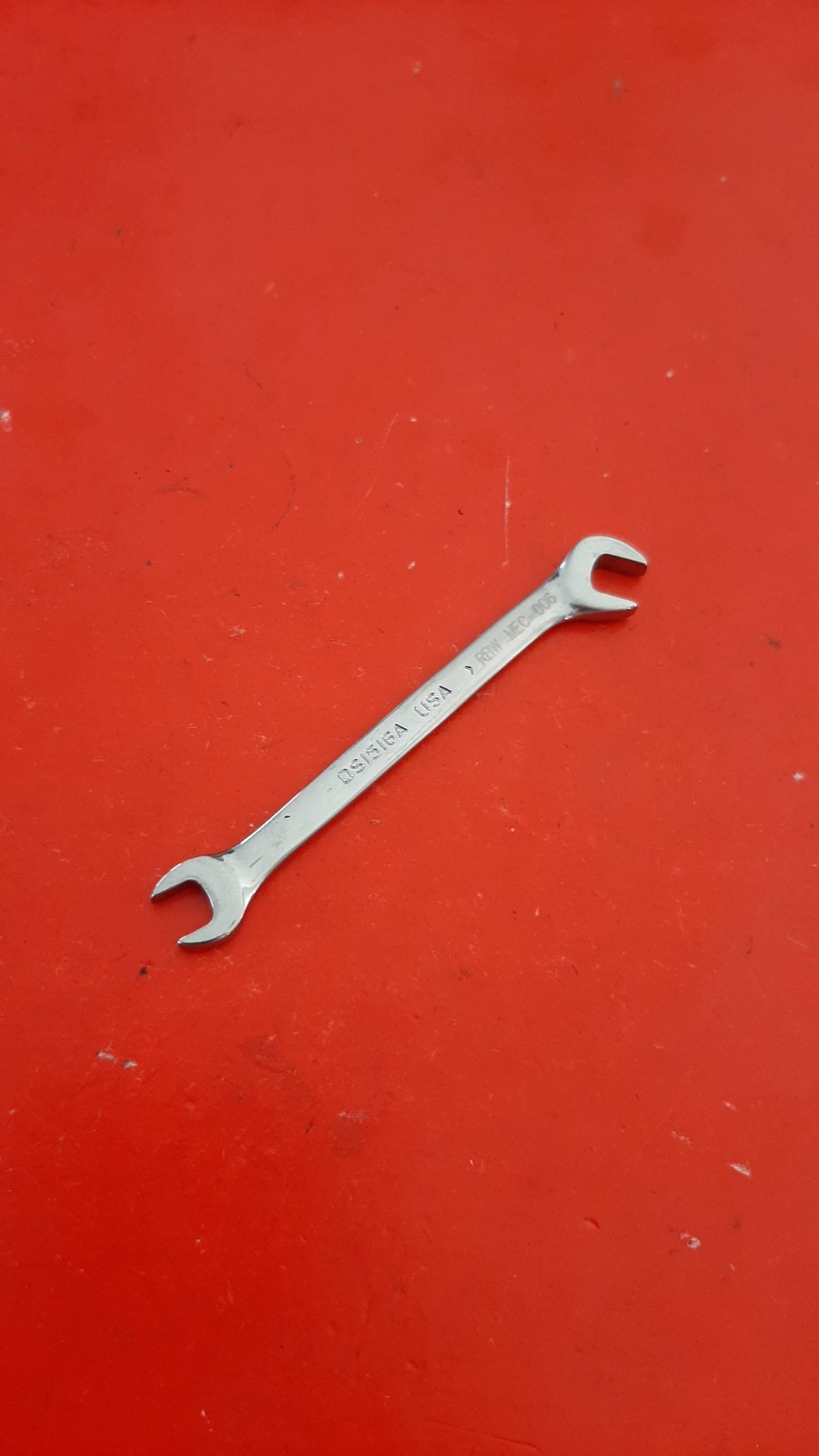 Snap-on DS1516A Offset Angle Open End 15/64 x 1/4″ Ignition Wrench ENGRAVED