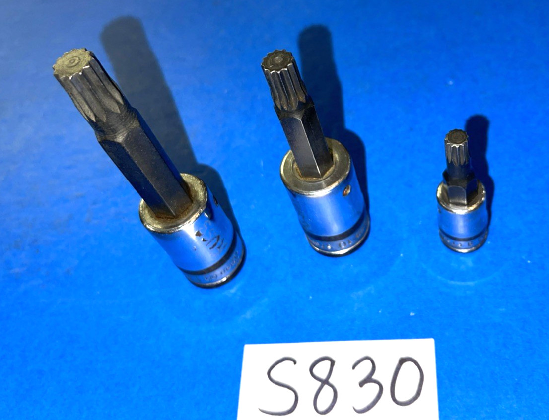 SNAP-ON TOOLS 3 PIECE METRIC TRIPLE SQUARE SOCKET DRIVERS 8MM, 10MM, 12MM