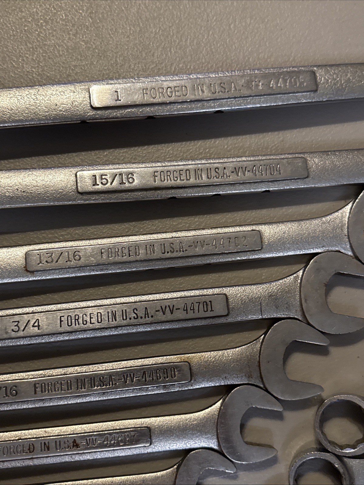 VTG Craftsman USA 21 PC Combination Wrench Set 12Pt Metric SAE VV Series
