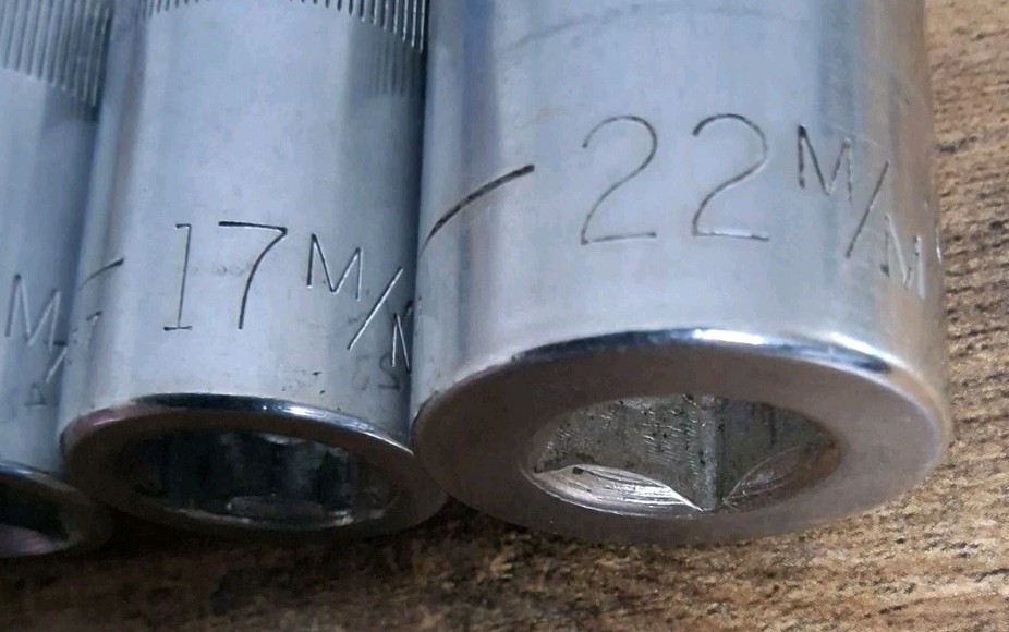 Lot Of 6 Craftsman V Metric 12 Point 1/2″ Drive Sockets 13,14,15,16,17&22mm
