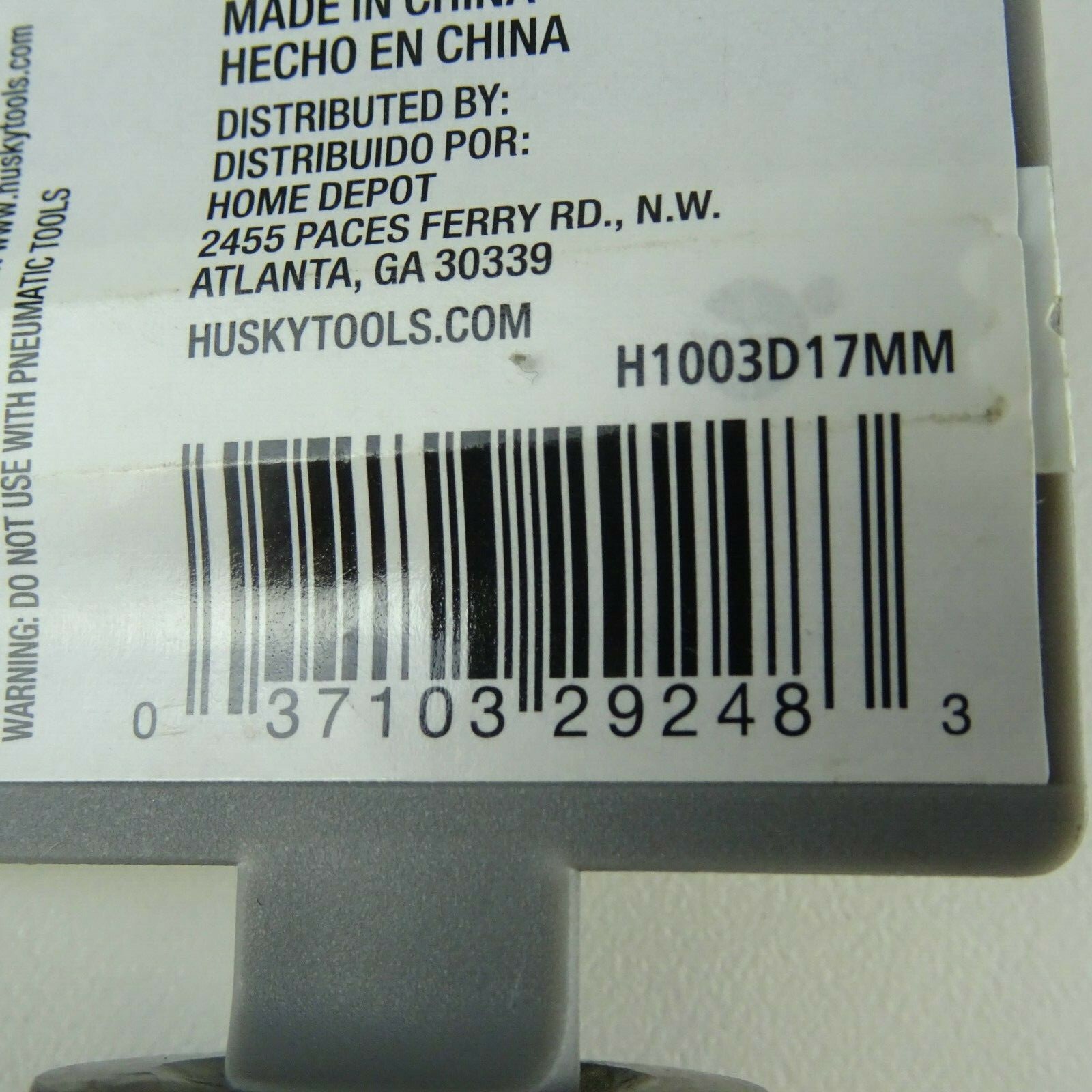 Husky 1001 381 705 17MM Knurl Grip Deep Universal Socket 3/8 New Lot Of 2