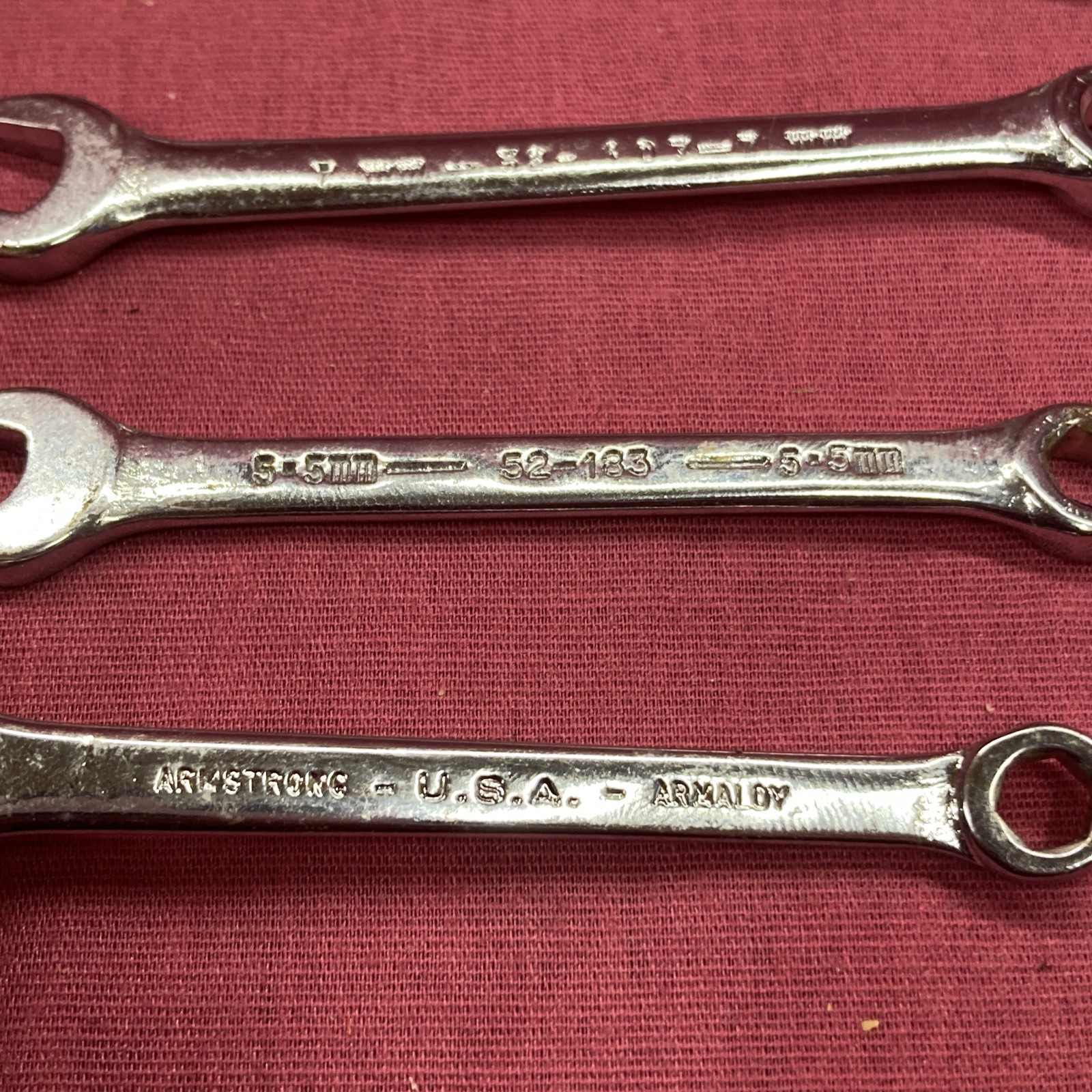 Armstrong Armaloy 5mm 5.5mm 7mm 8mm 9mm Wrench Set Lot Of 5