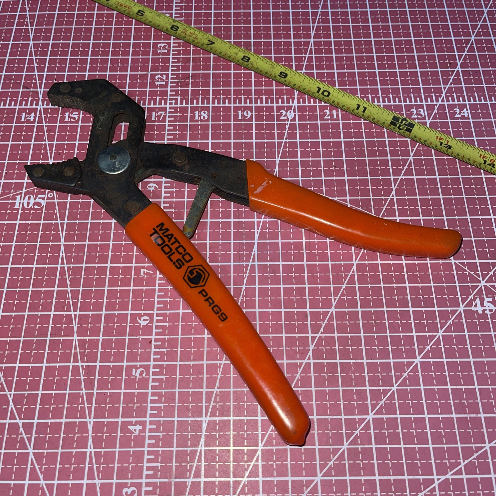 Matco Tools USA PRG9 Self Adjusting Pliers Nice 9 In Adjustable 1-7/8 Jaw
