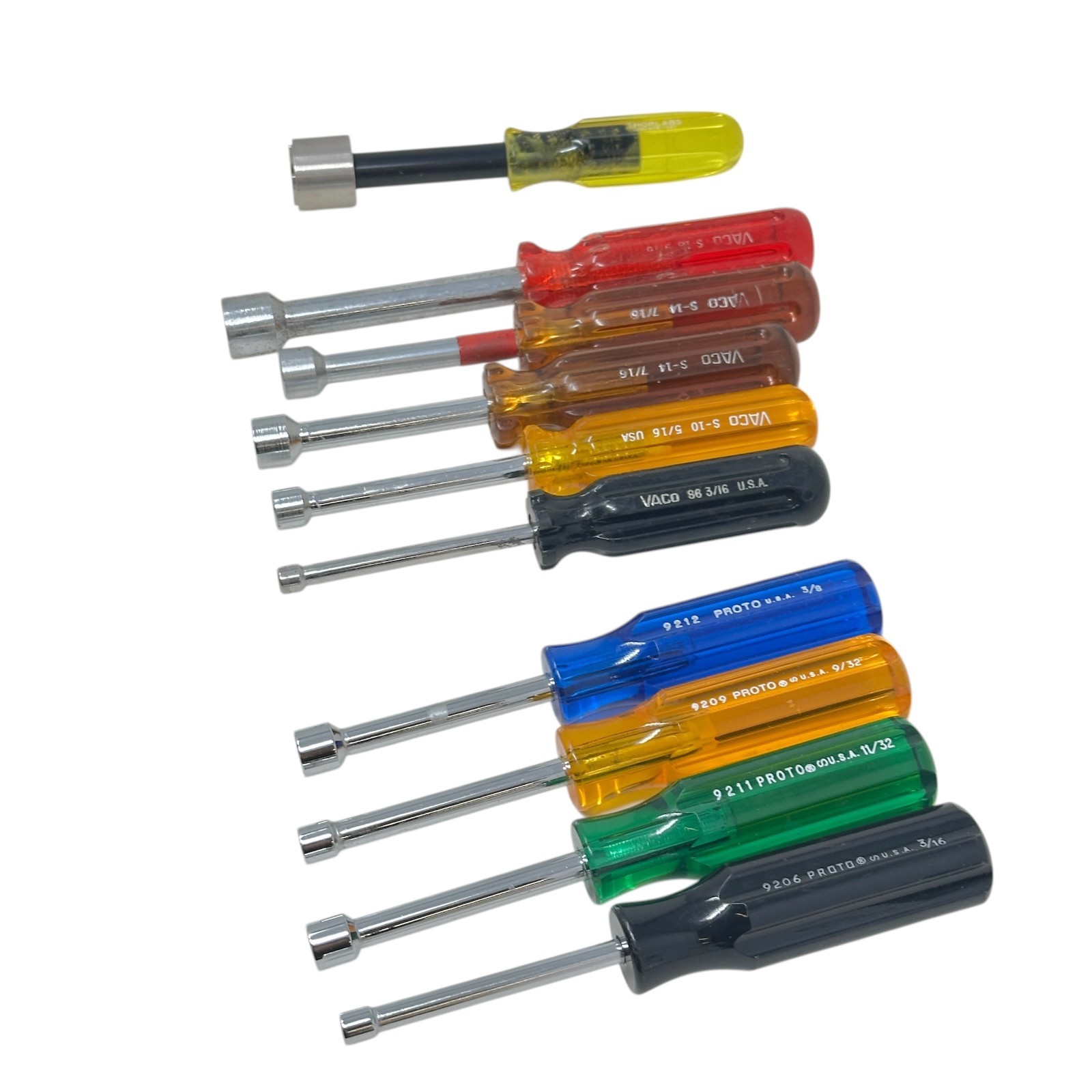 PROTO, VACO & Thorlabs Professional Nut Driver Lot Made in USA 10 Pcs