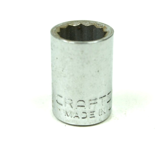 Craftsman -G- 7/16″ 12 Point Shallow Chrome Socket 3/8″ Drive 44332 USA