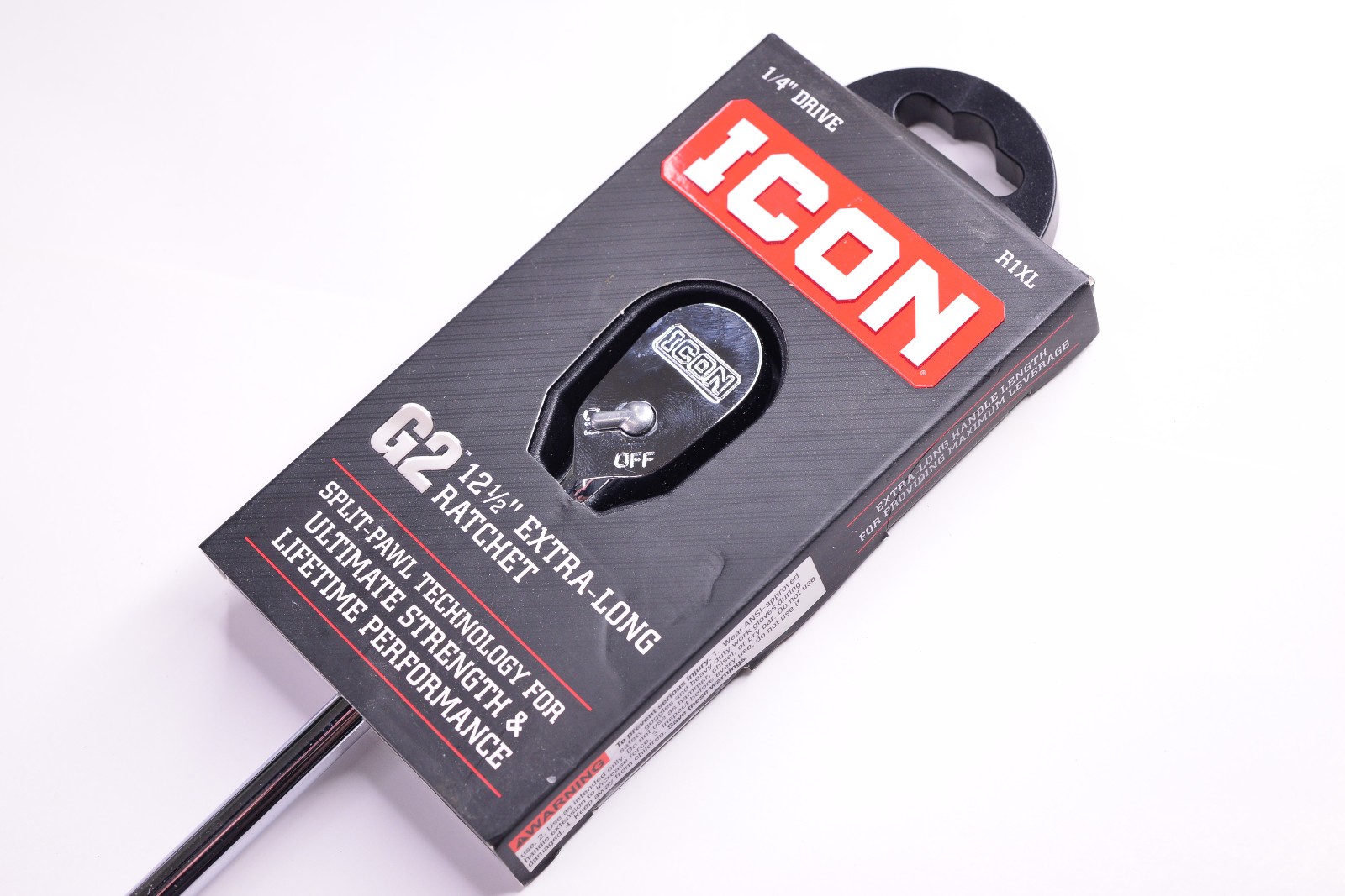 ICON R1XL G2 1/4″ Drive 12.5″ Extra Long Ratchet Tool 70440
