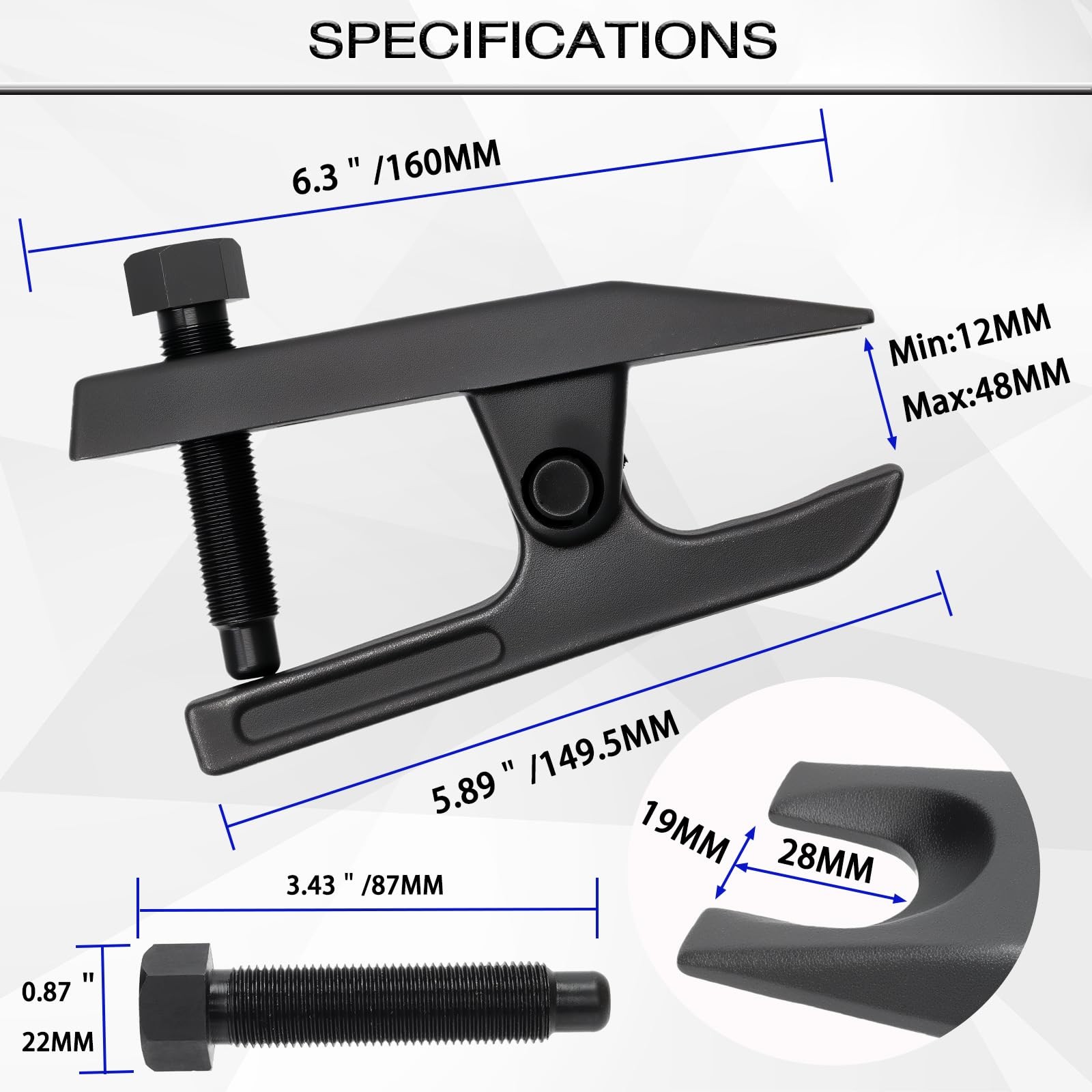 ReluxGo Universal Ball Joint Separator Tool Adjusts from 1-1/2″to 1-7/8″,…