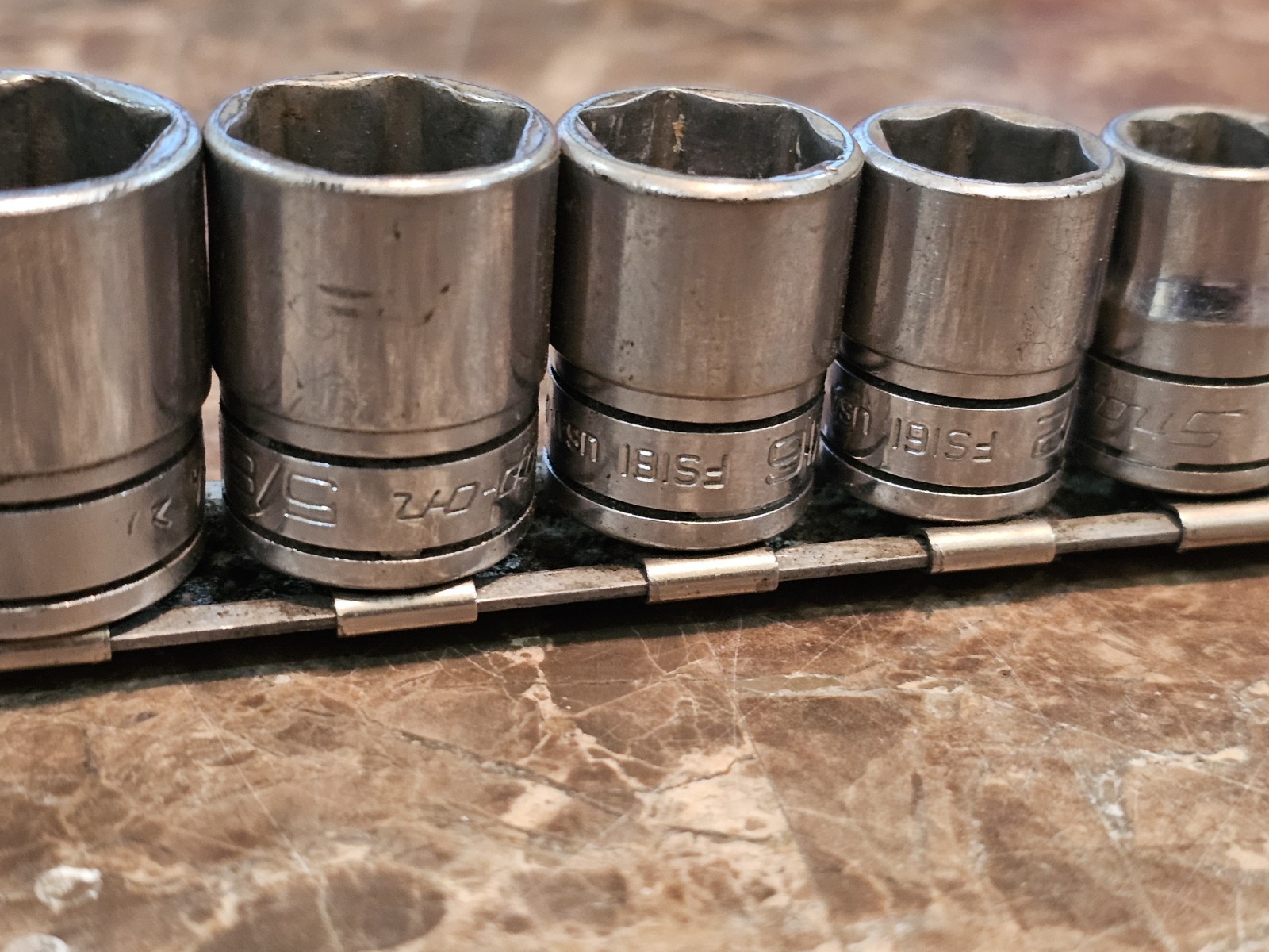 Snap-On 3/8″ Drive SAE Shallow Socket Set 12pc 1/4″ – 1″ USA Chrome FS series