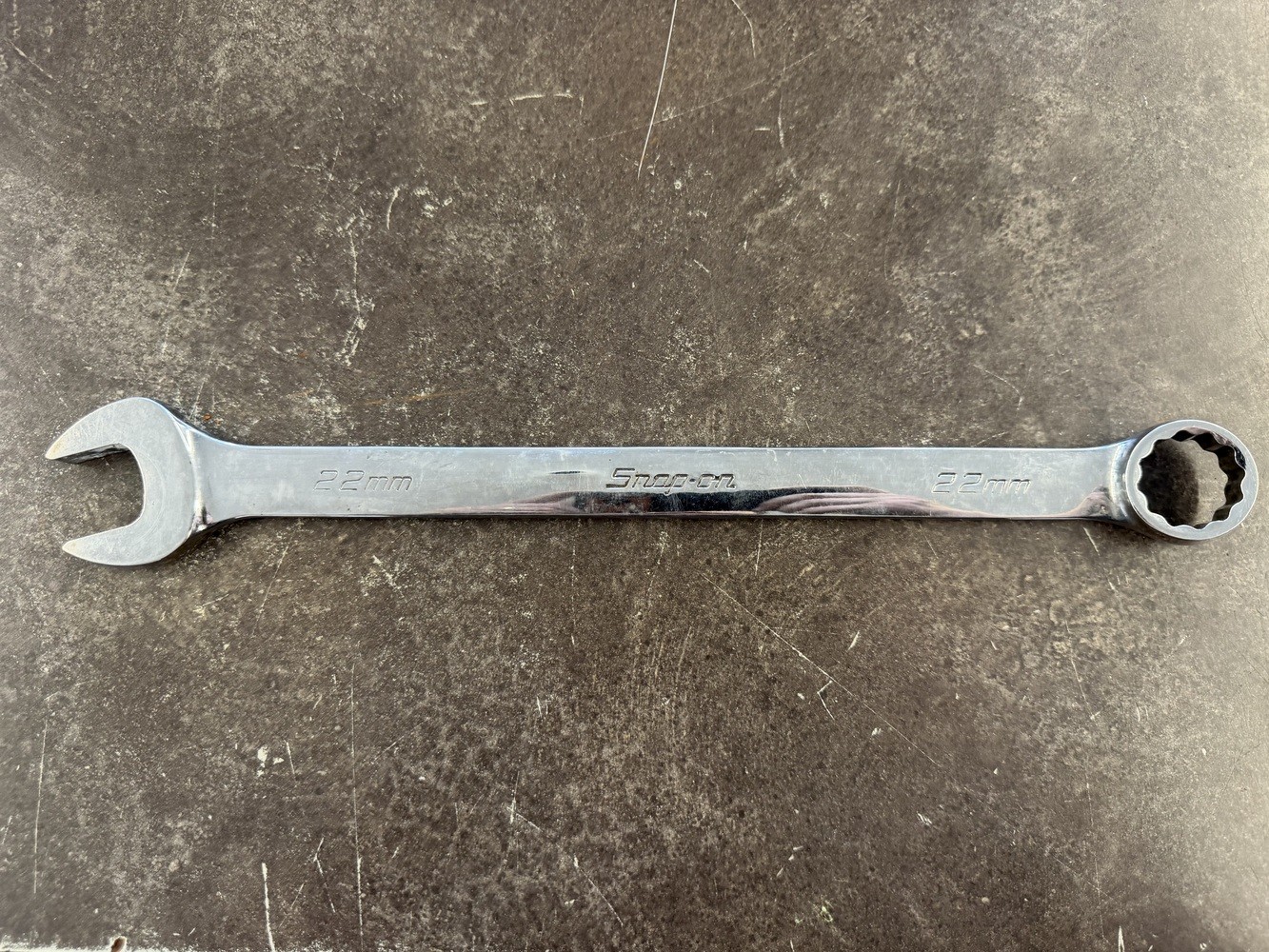Snap-On Tools OEXM220B 22mm 12 Point Combination Wrench USA Chrome (1115694)
